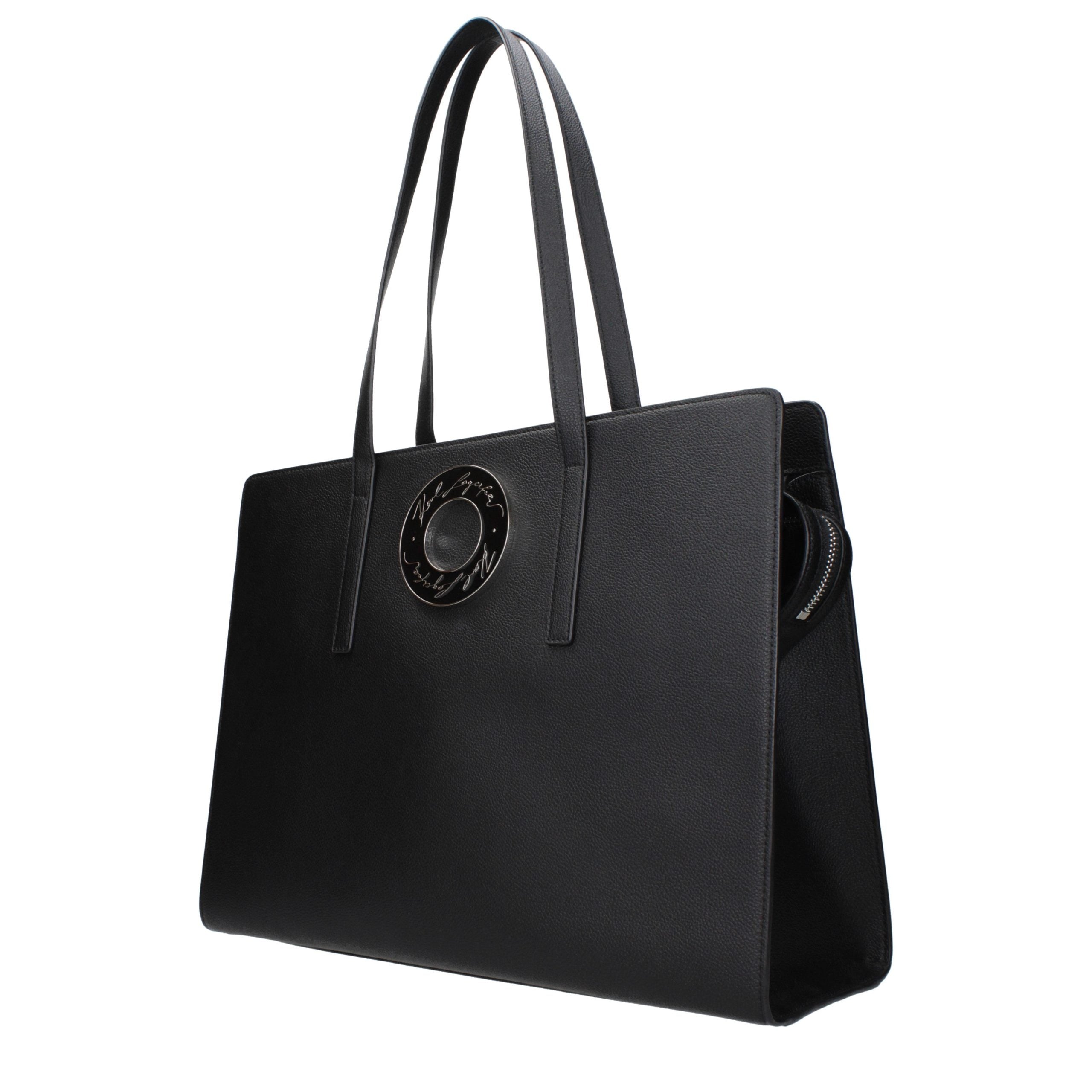 Karl Lagerfeld Black Leather Shoulder Women's Bag