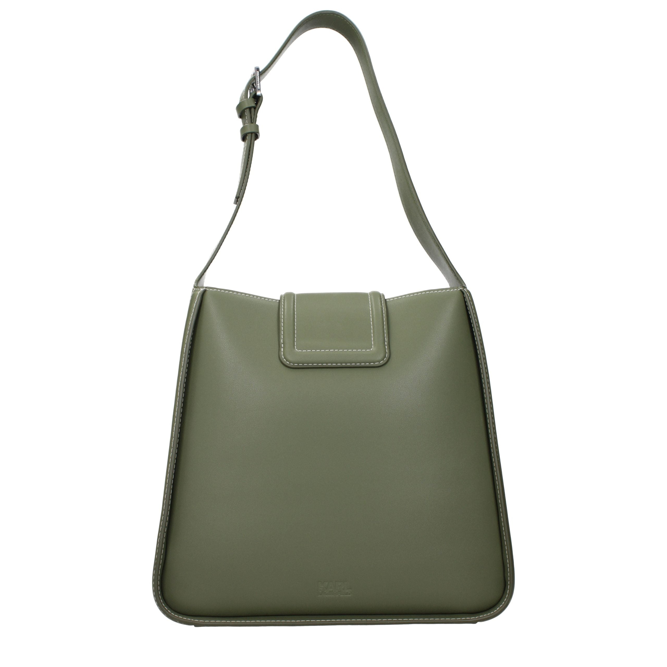 Karl Lagerfeld Green Leather Shoulder Women's Bag
