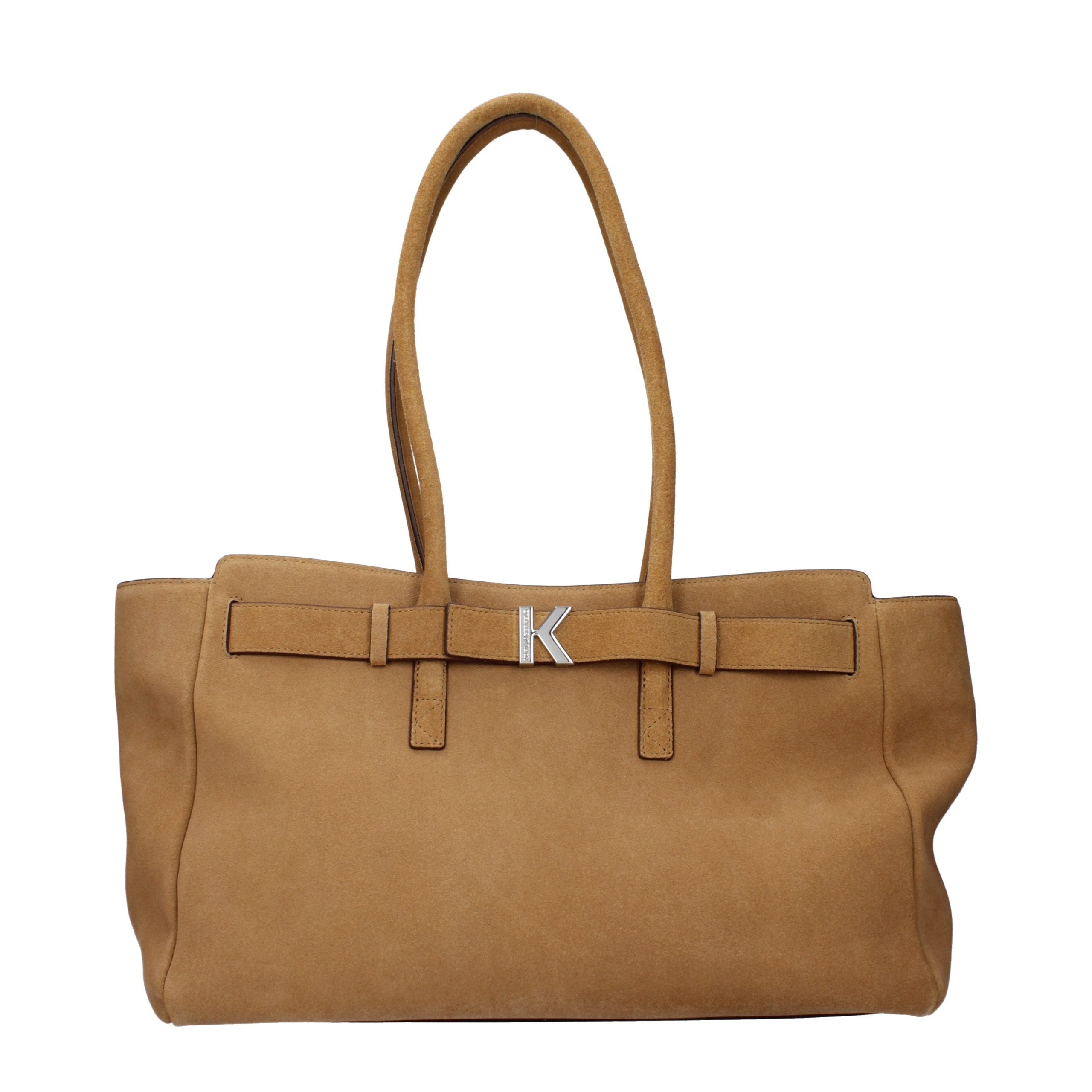 Karl Lagerfeld Brown Leather Shoulder Women's Bag