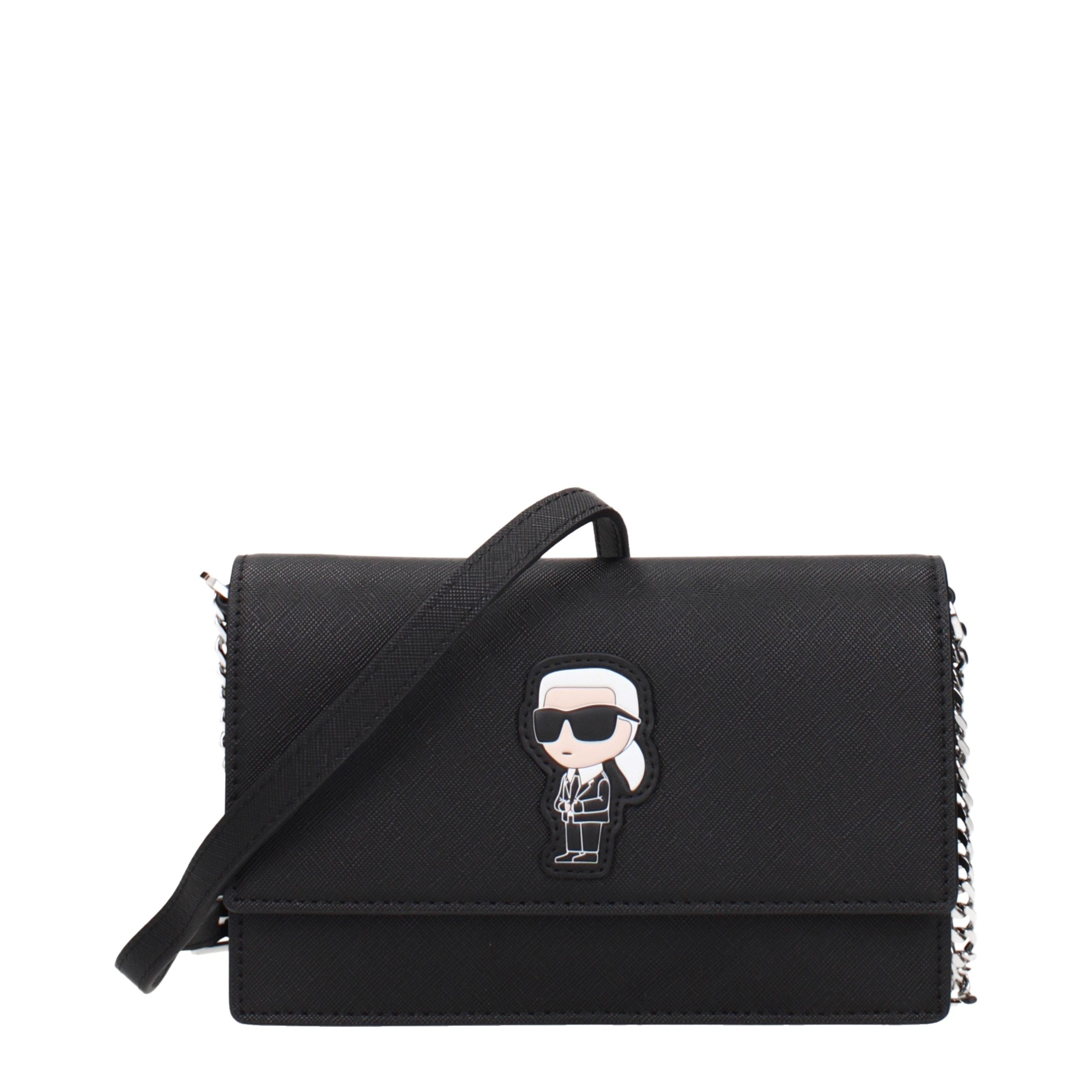 Karl Lagerfeld Black Polyethylene Crossbody Women's Bag