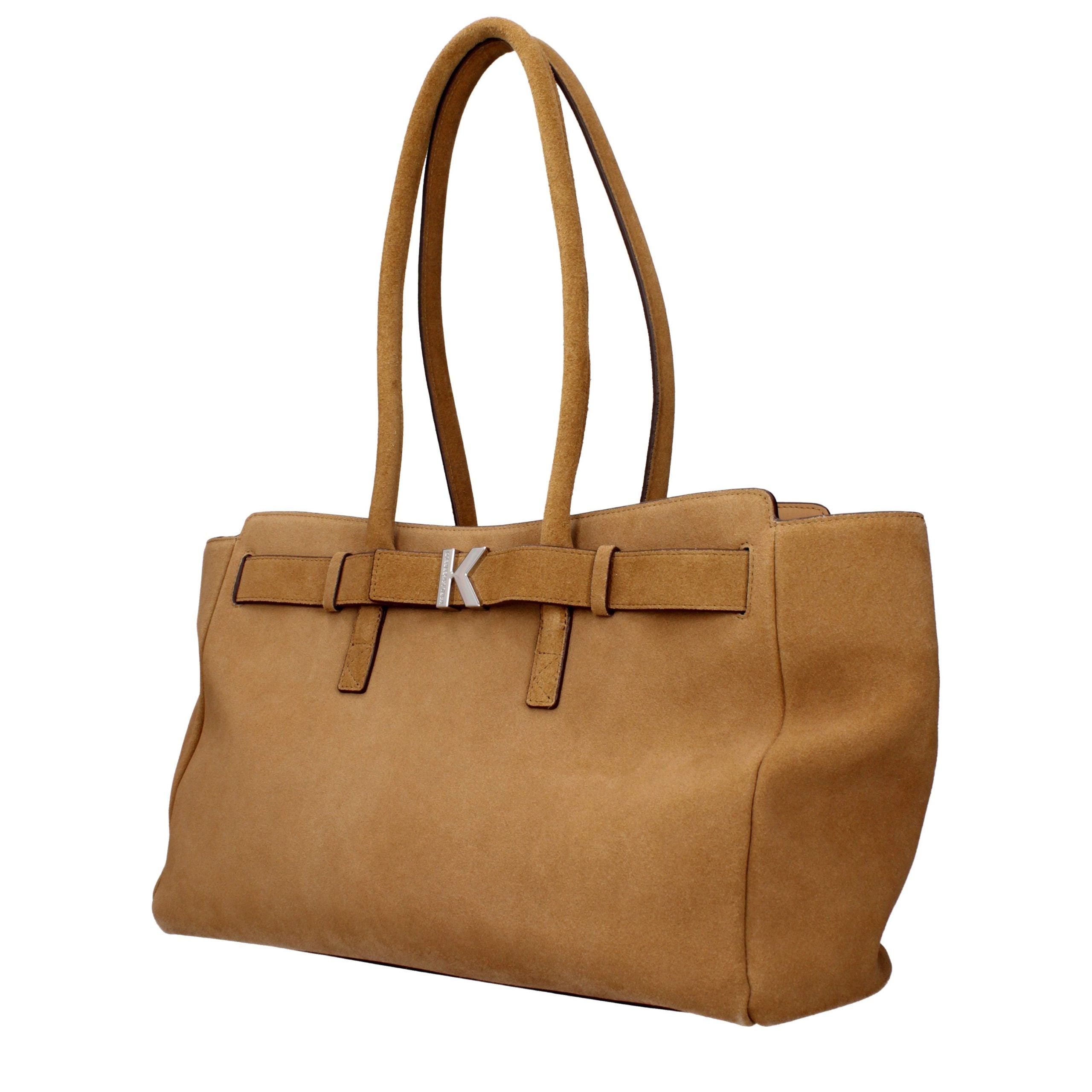Karl Lagerfeld Brown Leather Shoulder Women's Bag