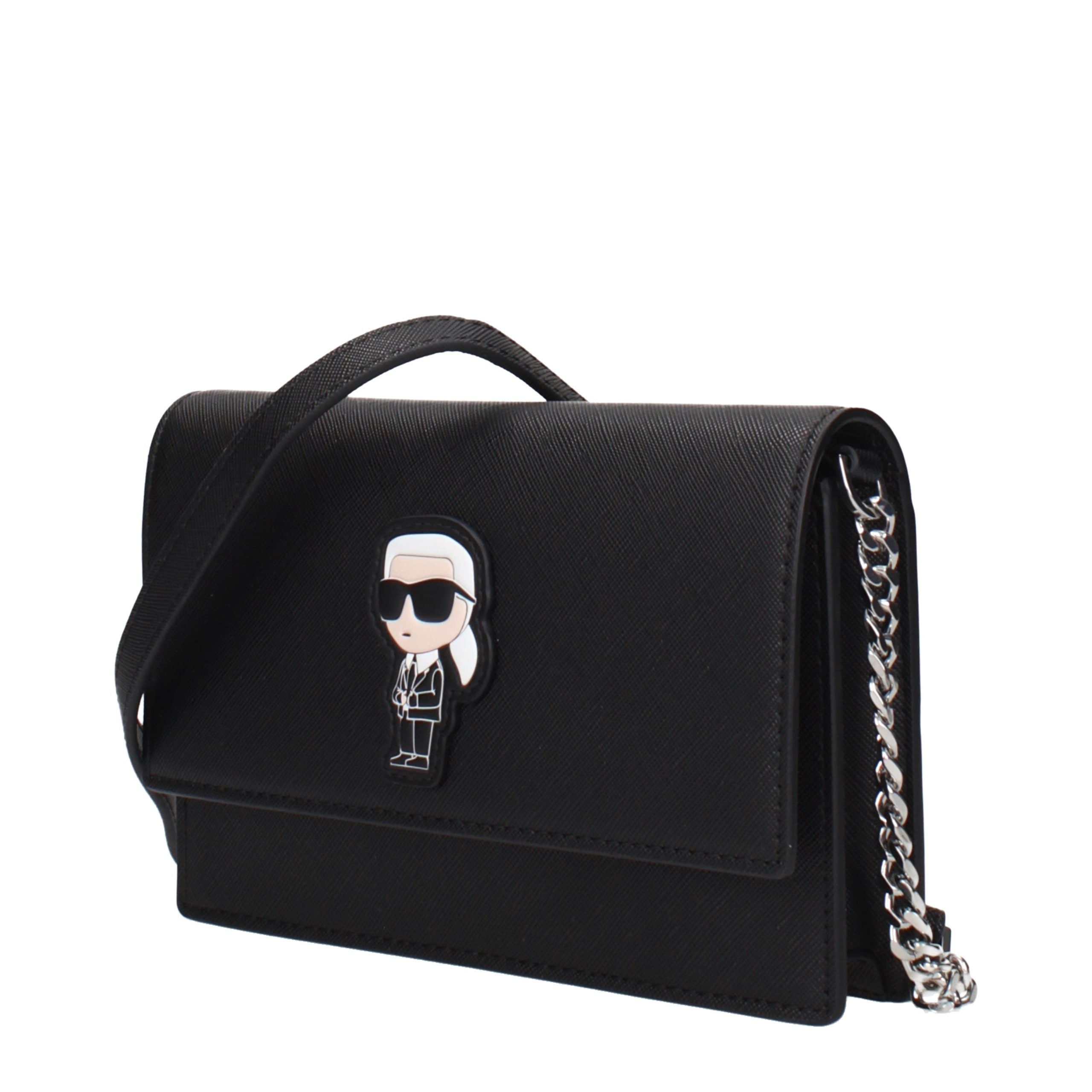 Karl Lagerfeld Black Polyethylene Crossbody Women's Bag
