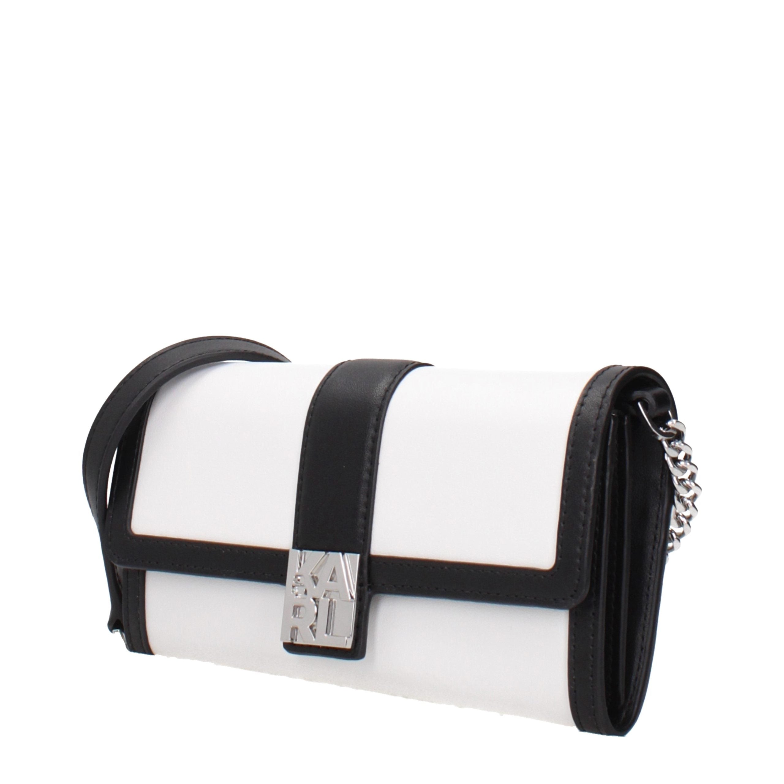 Karl Lagerfeld White Leather Clutch Women's Bag