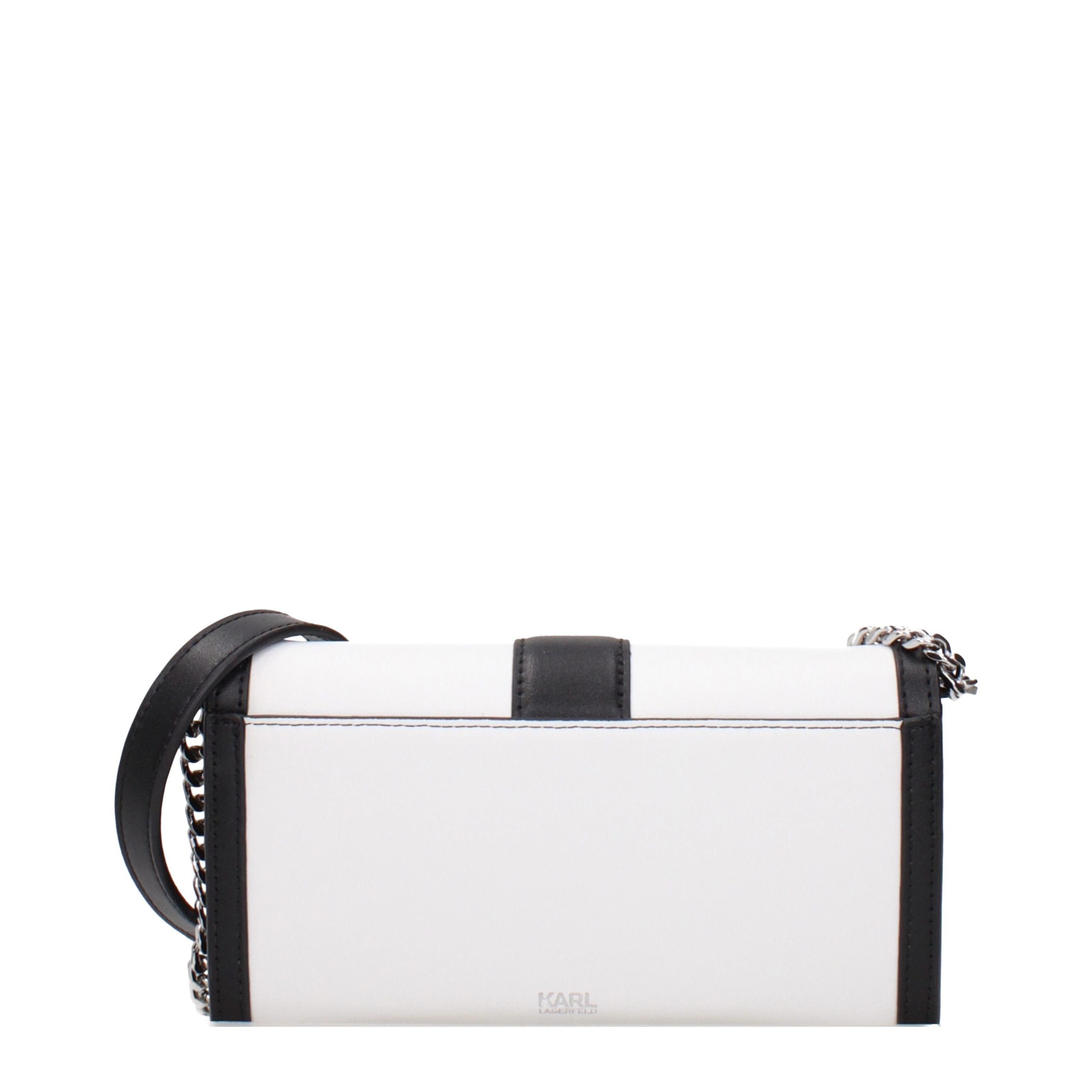 Karl Lagerfeld White Leather Clutch Women's Bag