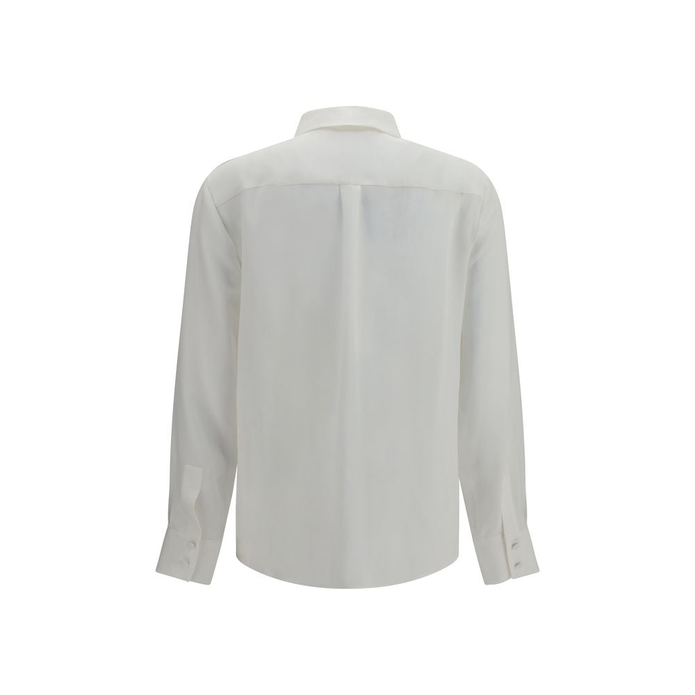 Lardini White Silk Dress Women's Shirt