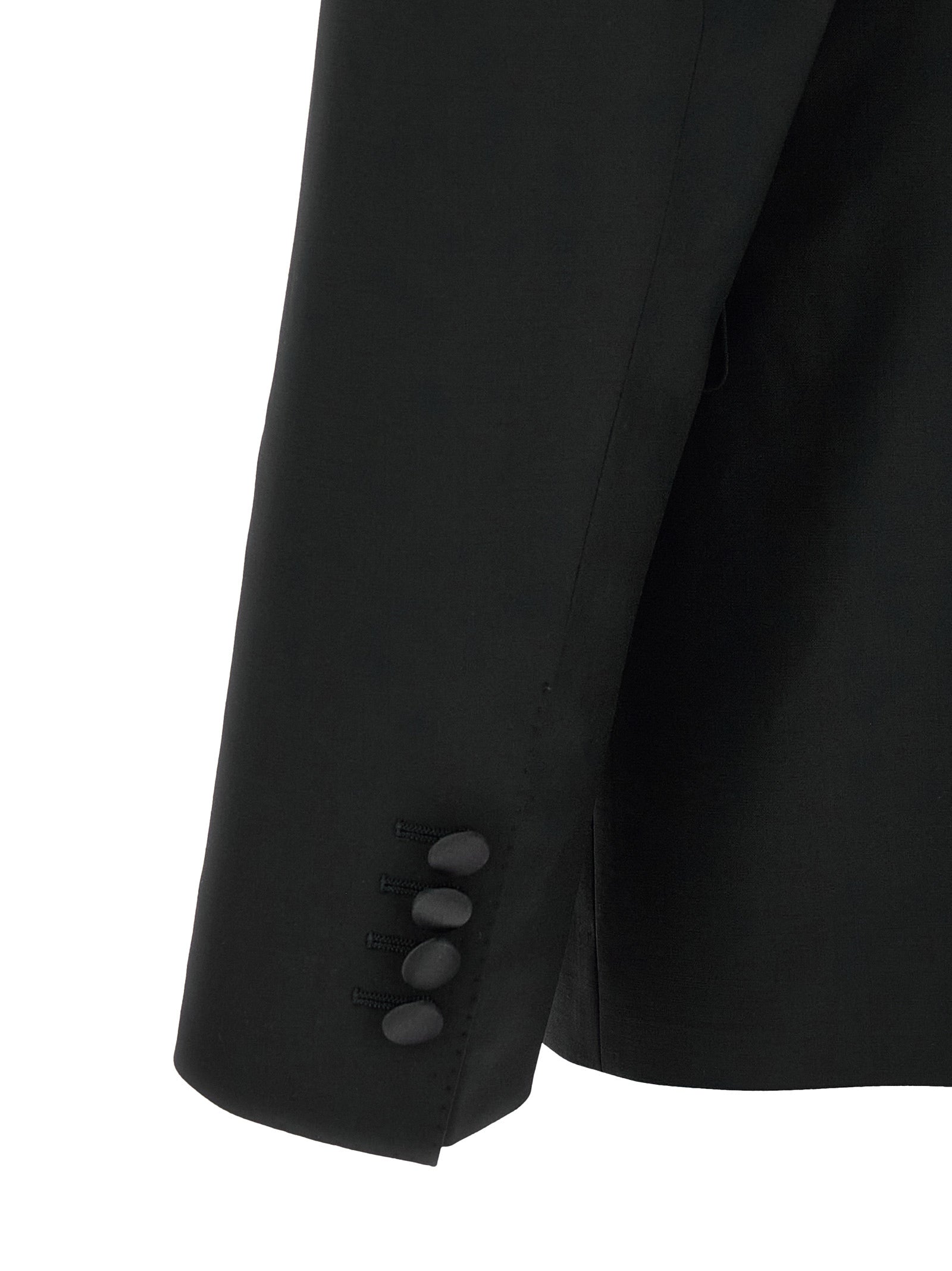 Dolce & Gabbana Black Virgin Wool Two-Piece Men's Suit