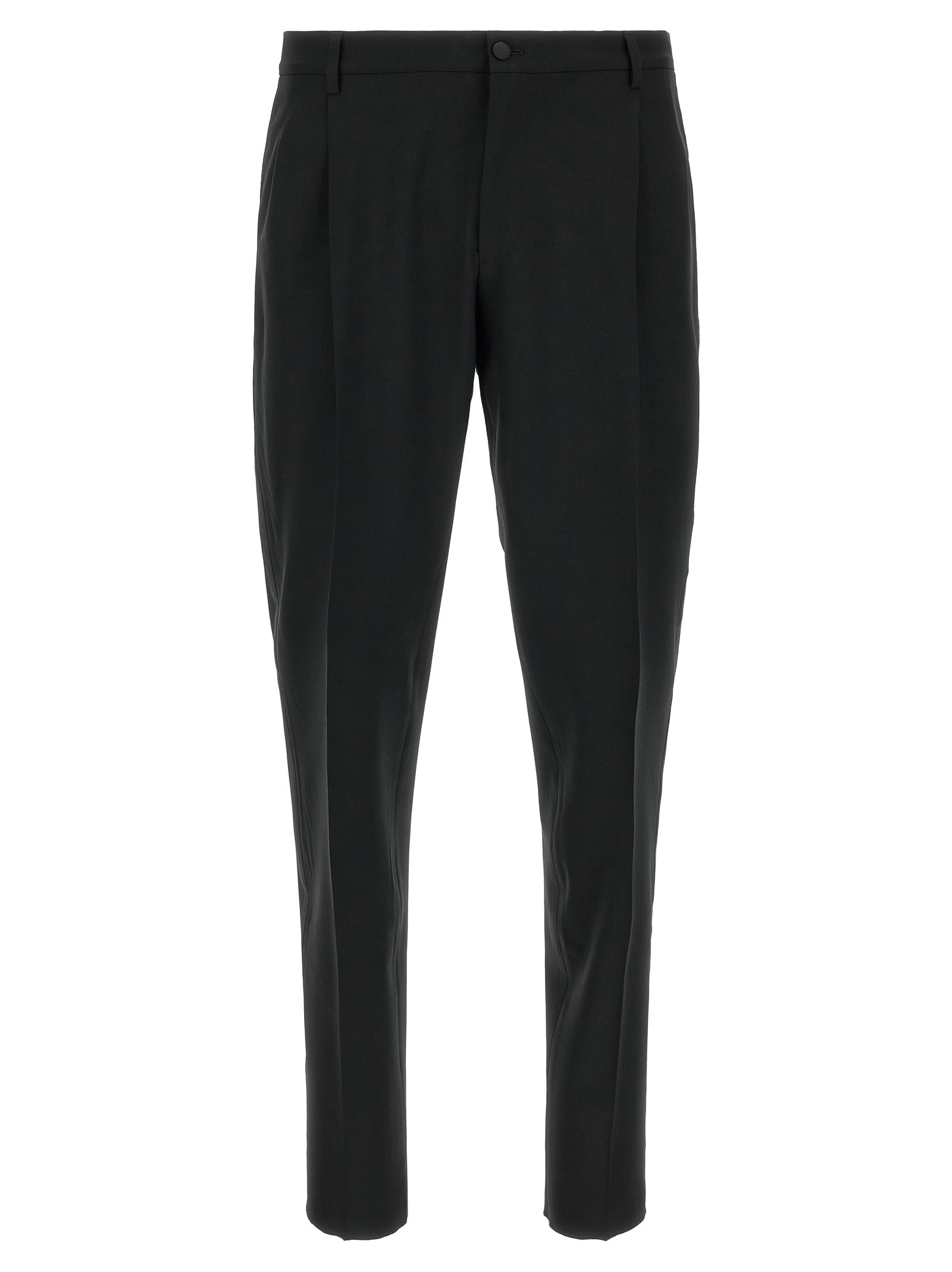 Dolce & Gabbana Black Virgin Wool Two-Piece Men's Suit