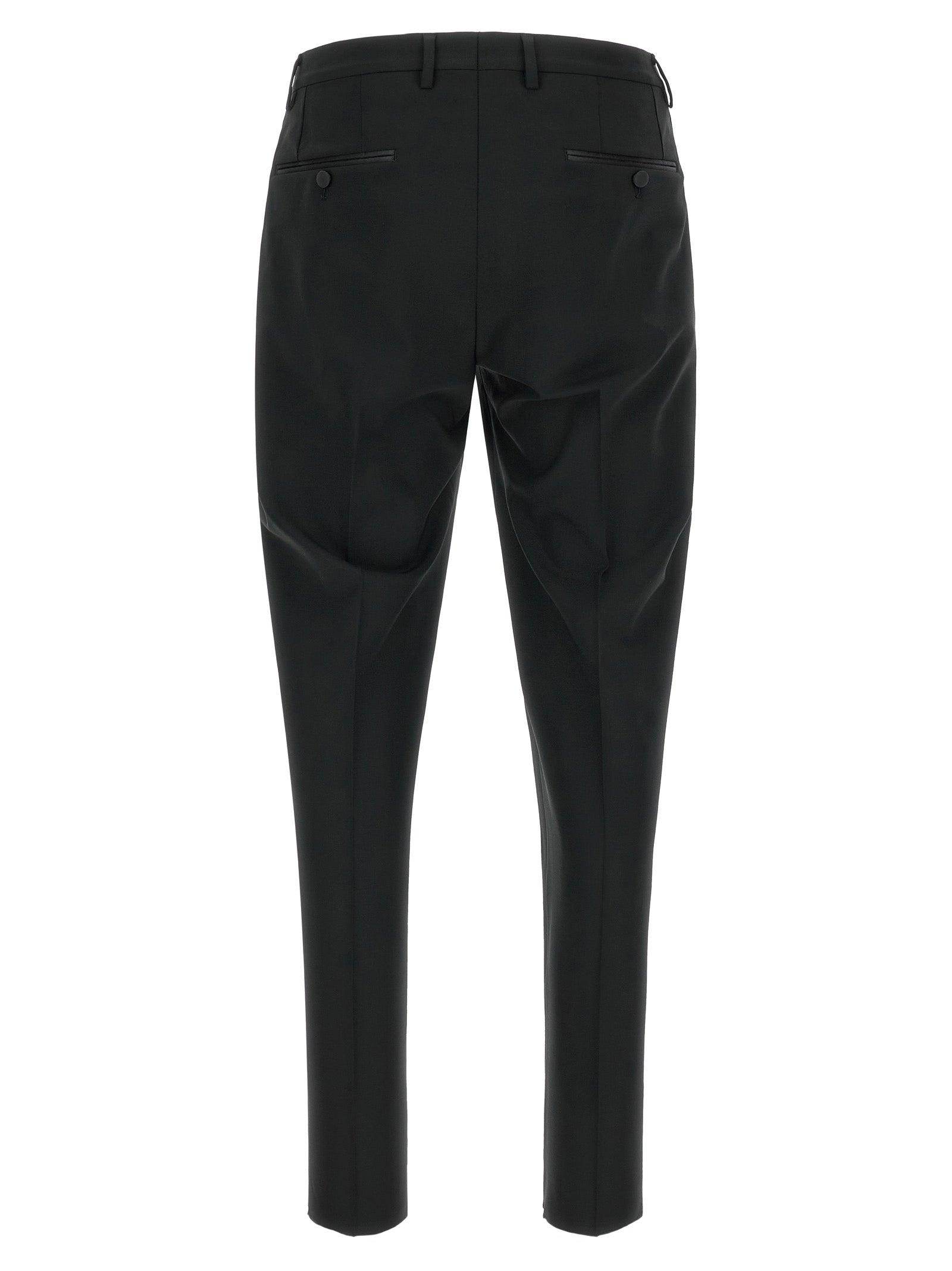 Dolce & Gabbana Black Virgin Wool Two-Piece Men's Suit