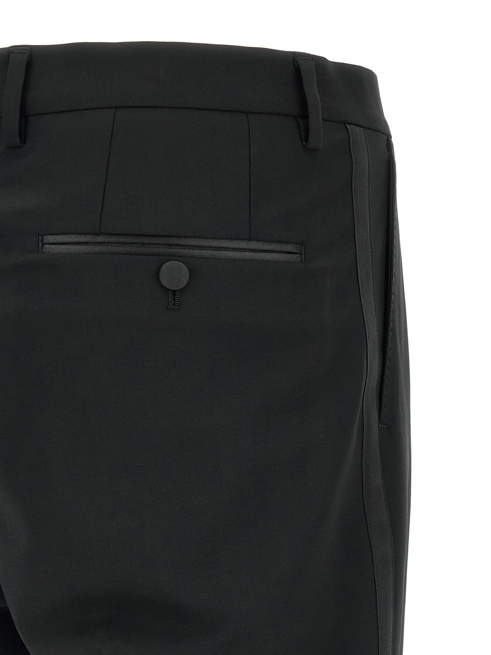 Dolce & Gabbana Black Virgin Wool Two-Piece Men's Suit