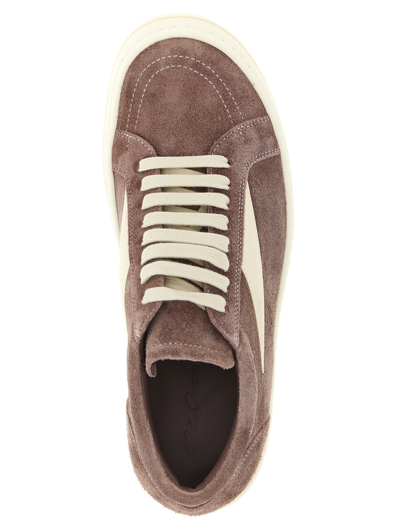 Rick Owens Purple Calfskin Low Top Men's Sneakers