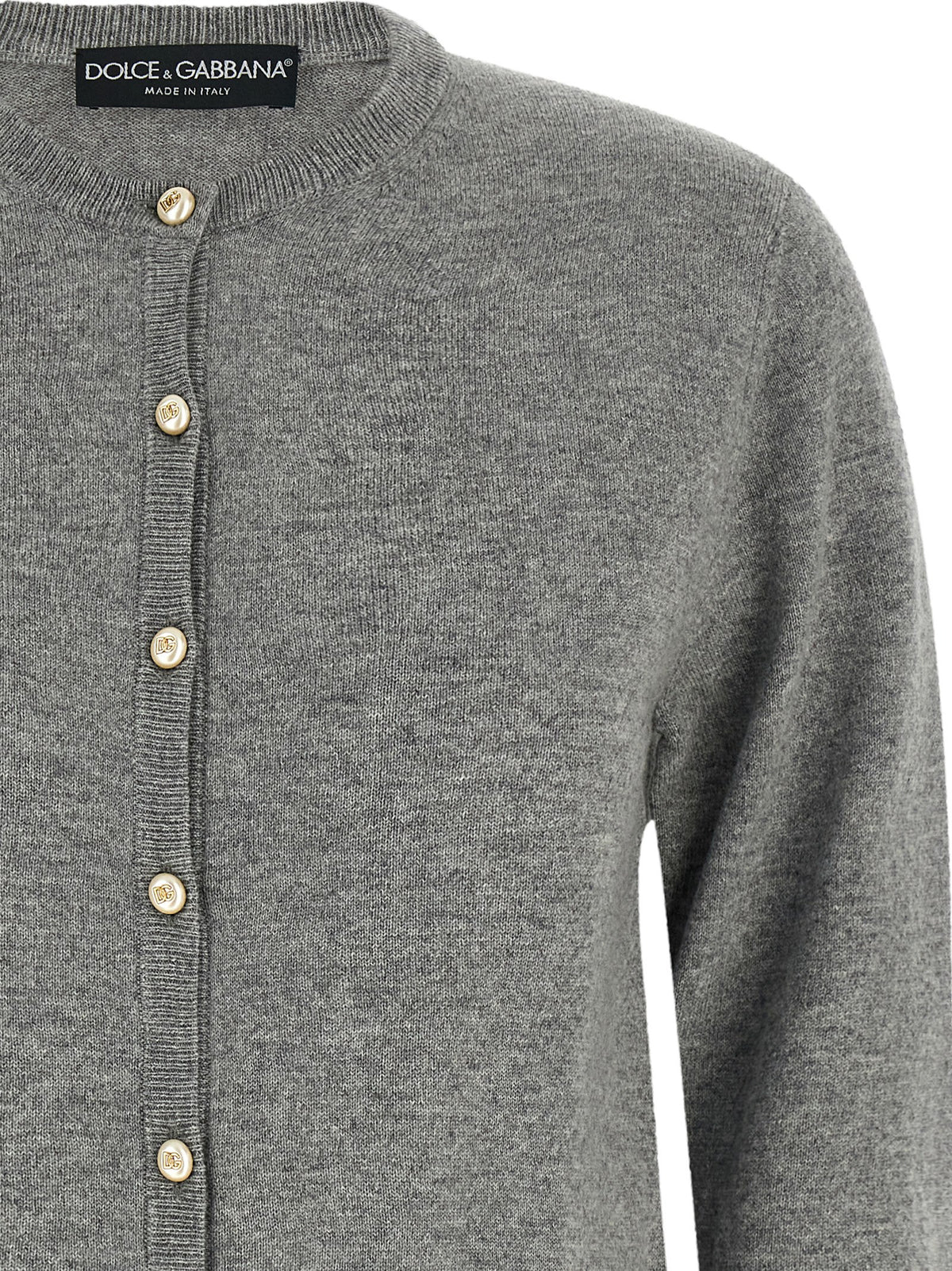 Dolce & Gabbana Gray Cashmere Women's Cardigan