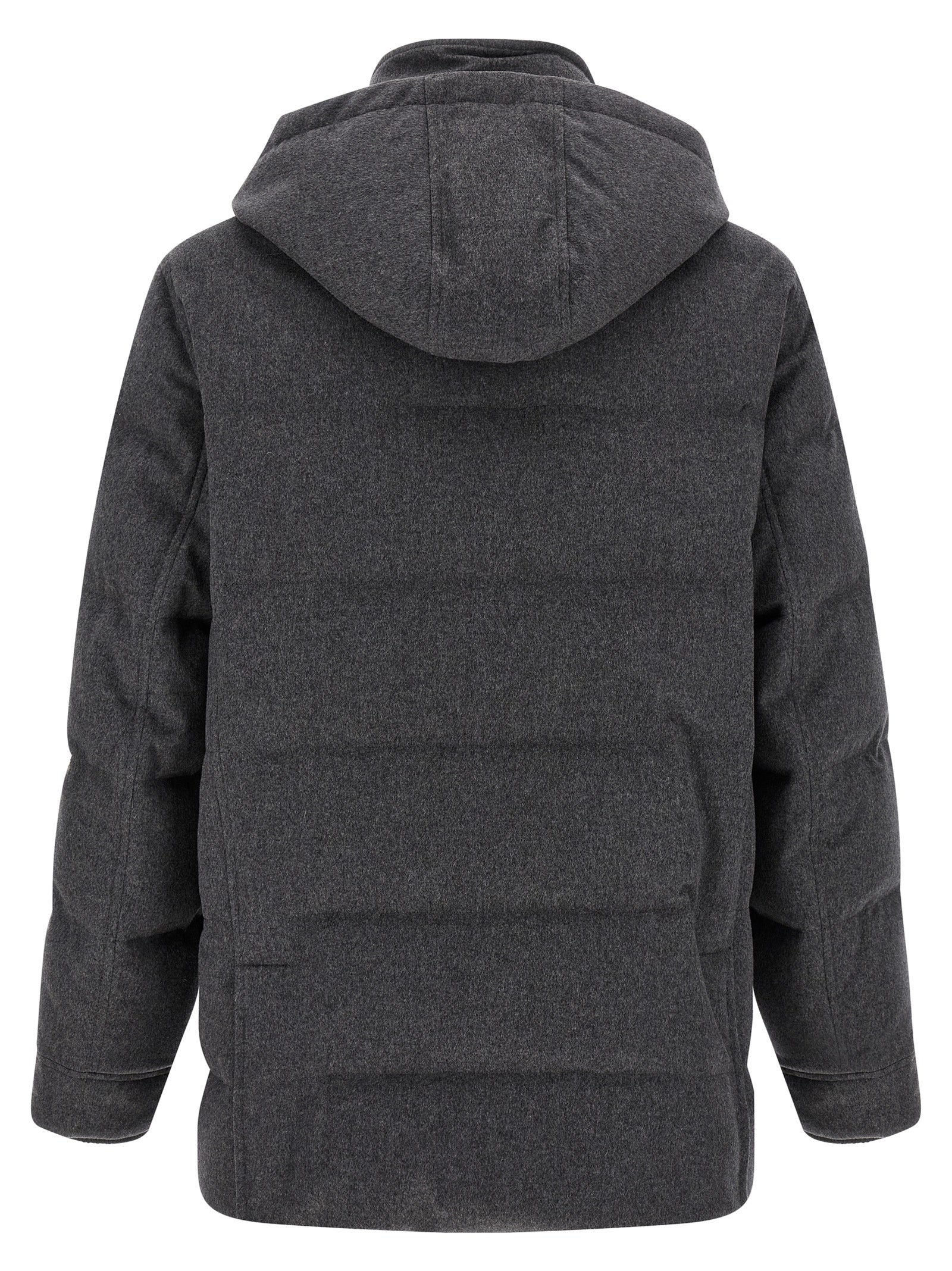 Brunello Cucinelli Gray Wool Men's Parka