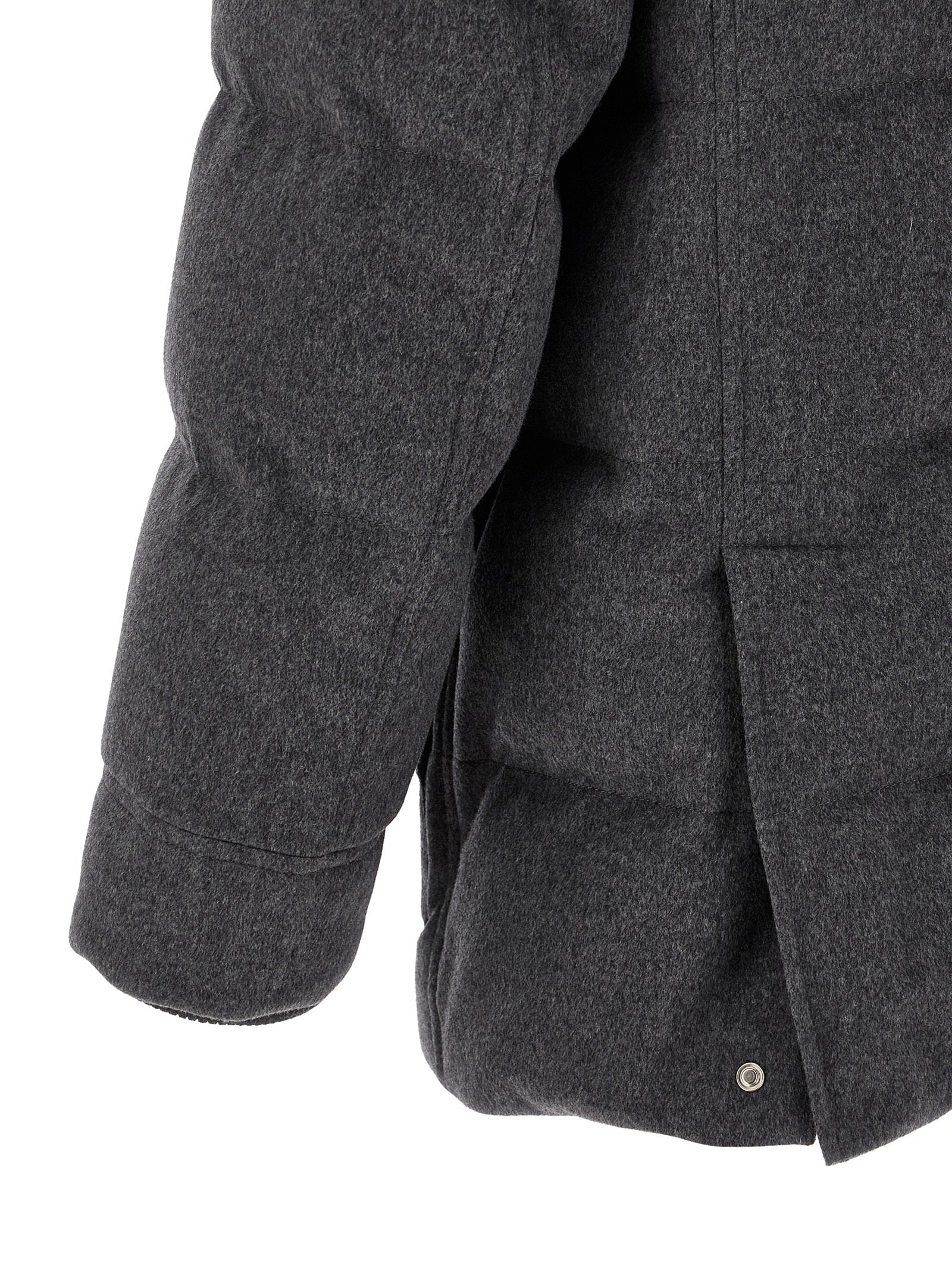 Brunello Cucinelli Gray Wool Men's Parka