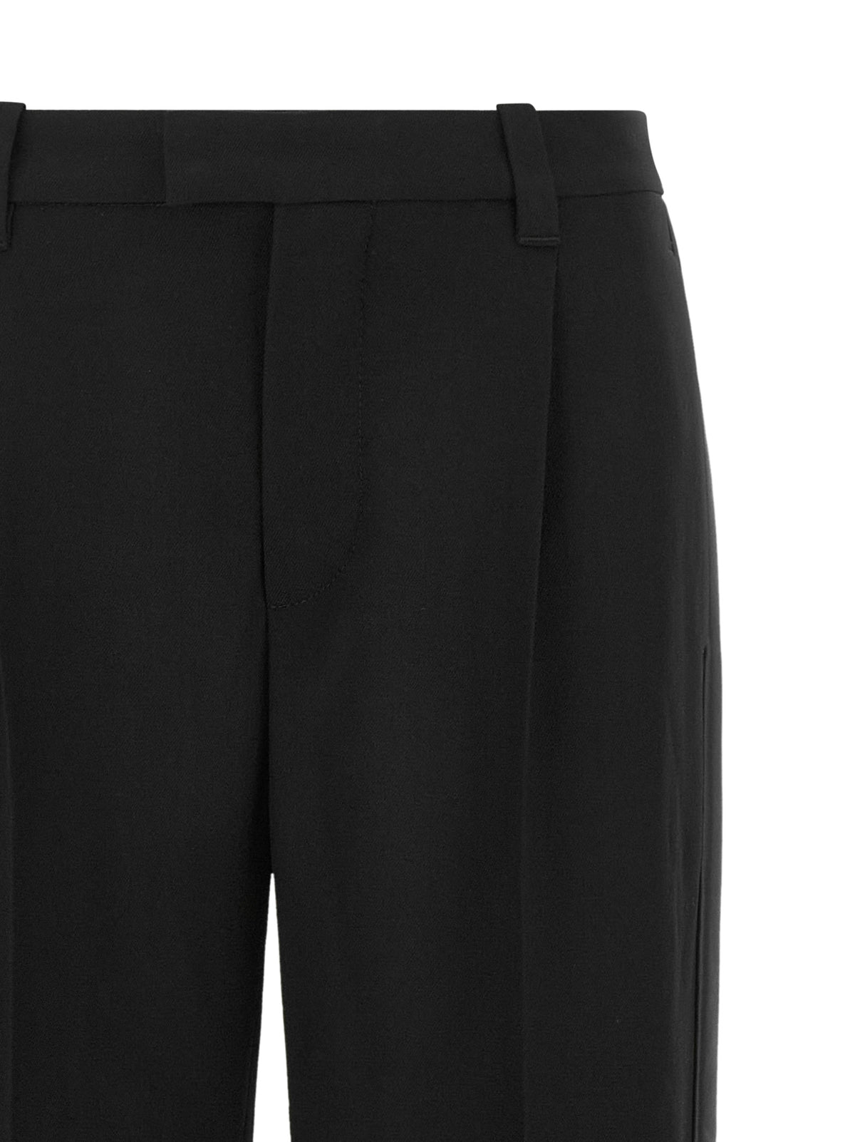 Brunello Cucinelli Black Virgin Wool Casual Women's Pants