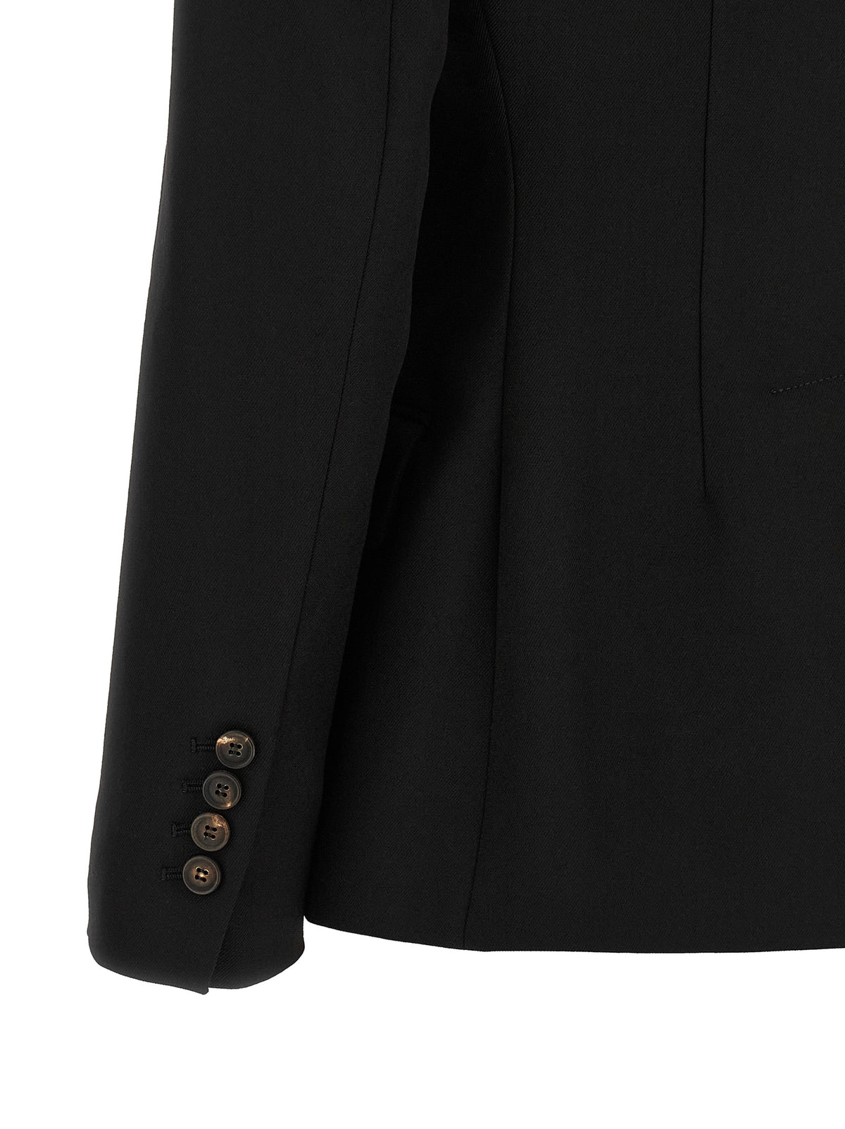 Brunello Cucinelli Black Virgin Wool Women's Blazer