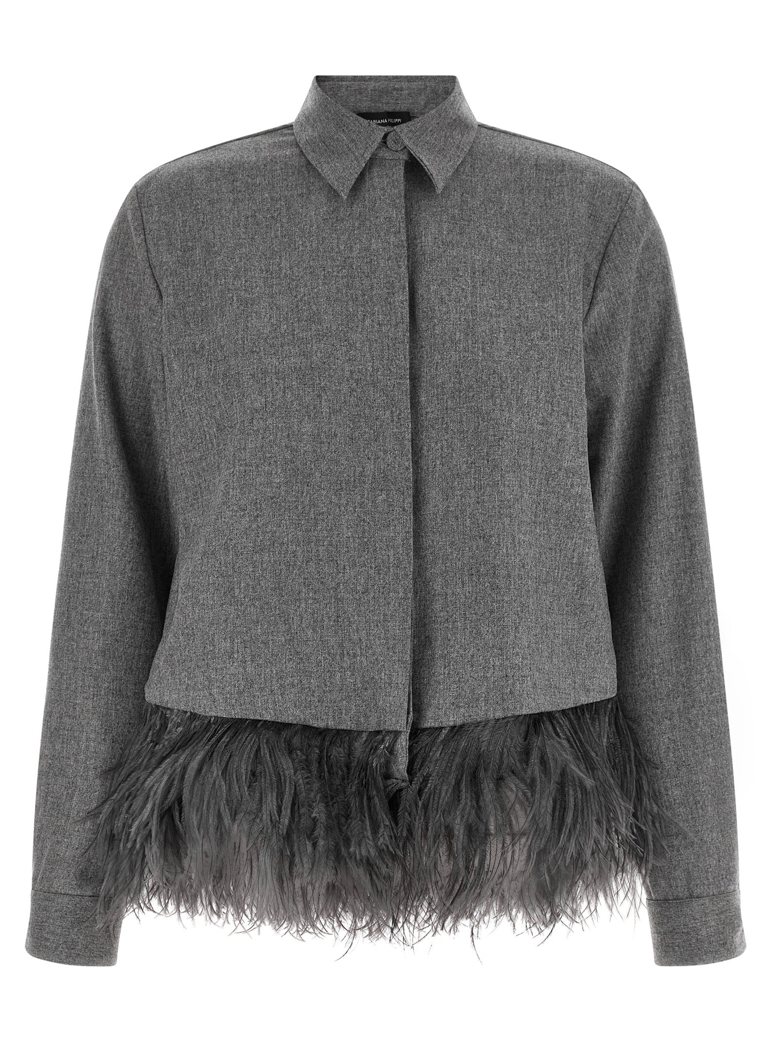 Fabiana Filippi Gray Virgin Wool Women's Blouse