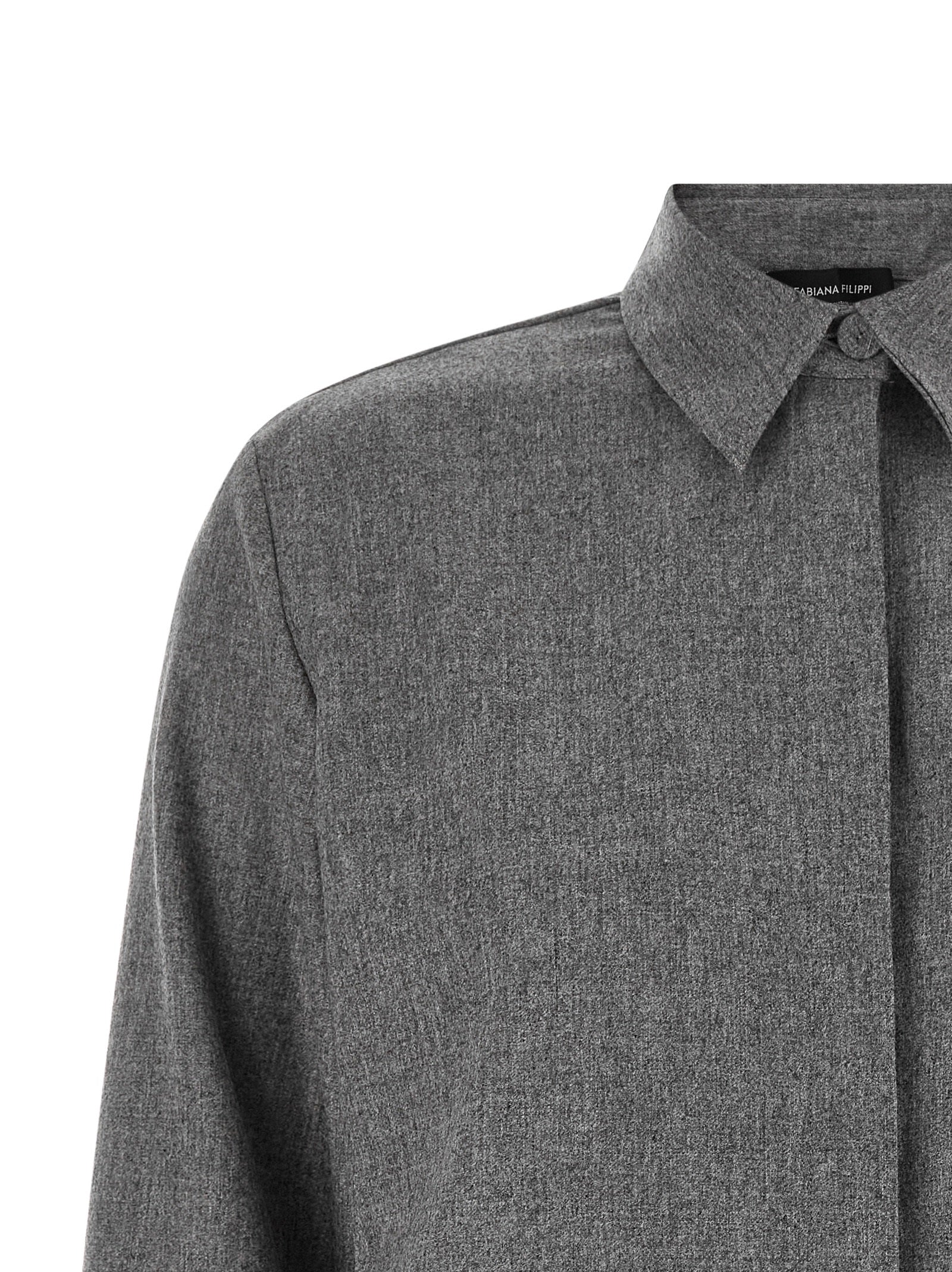 Fabiana Filippi Gray Virgin Wool Women's Blouse