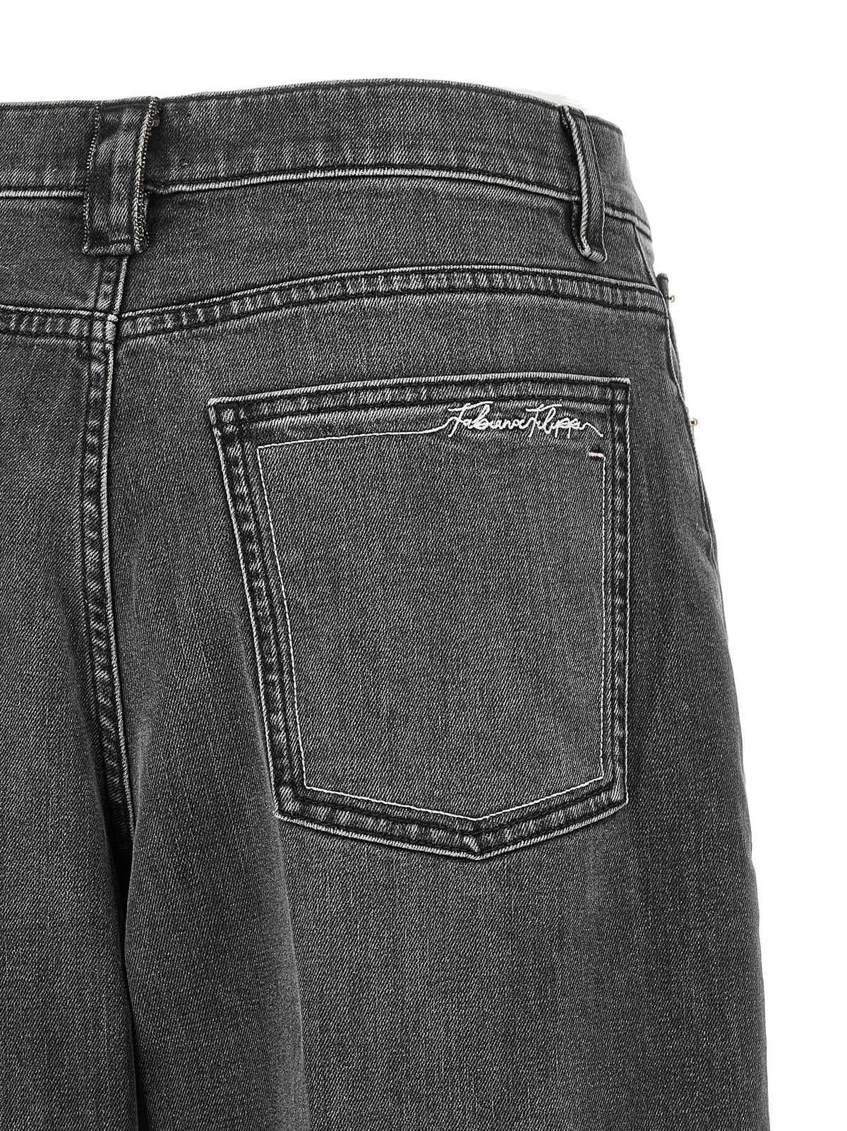 Fabiana Filippi Gray Cotton Relaxed Fit Women's Jeans