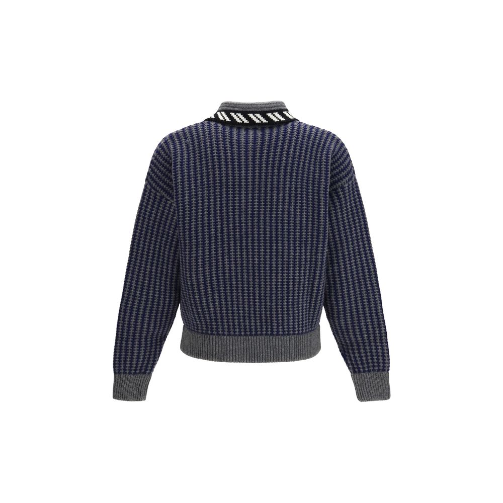 Versace Gray Wool Oves Aries Men's Sweatshirt