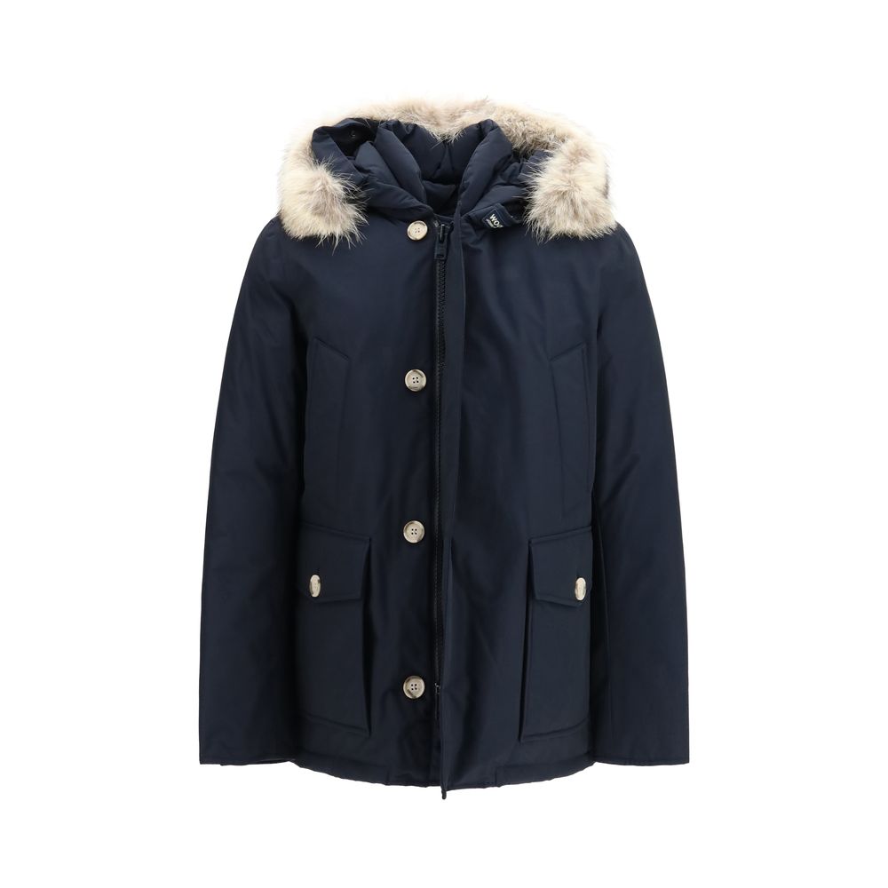 Woolrich Blue Cotton Men's Parka