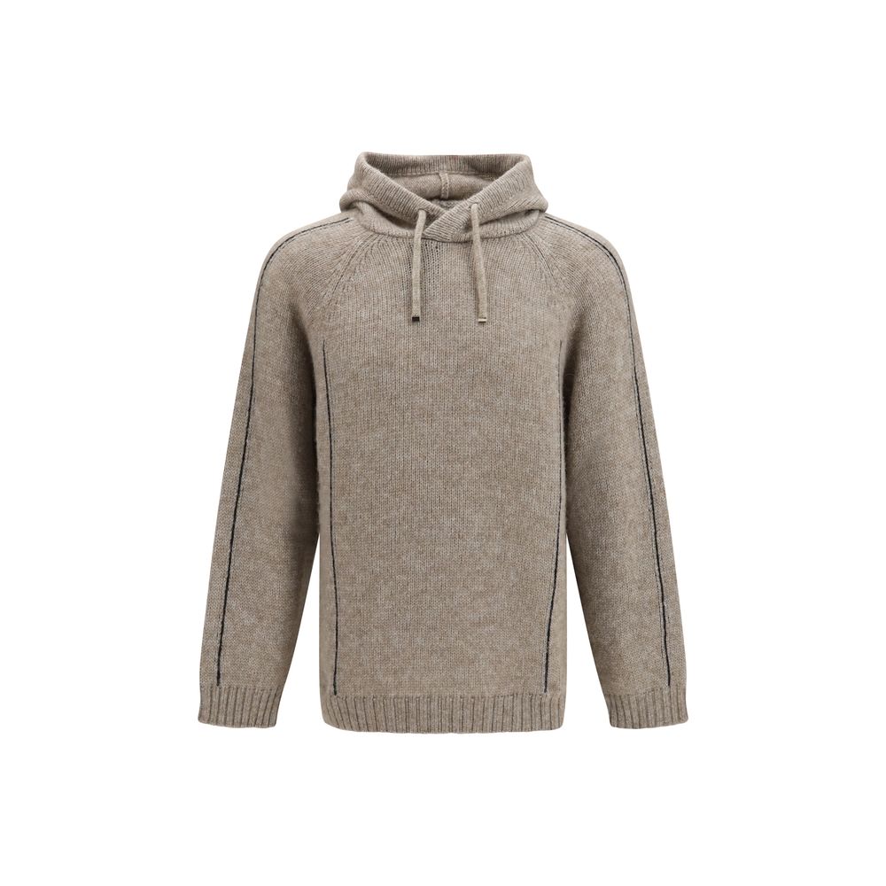 Giorgio Armani Beige Alpaca Vicugna Pacos Men's Sweatshirt