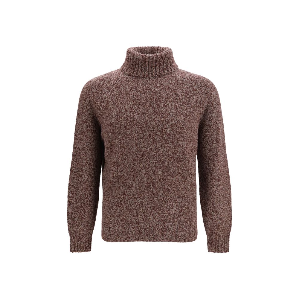 Brunello Cucinelli Bordeaux Wool Oves Aries Men's Turtleneck