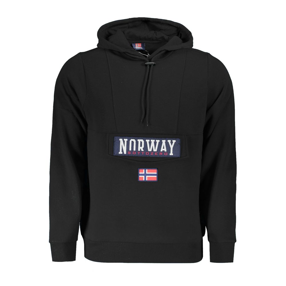 Norway 1963 Black Cotton Men's Hooded Men's Sweatshirt