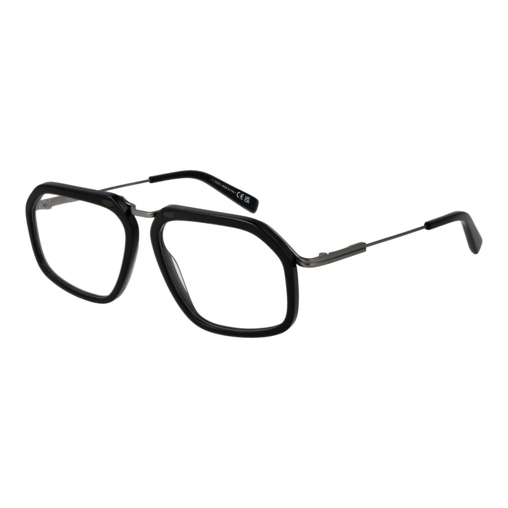 Ermenegildo Zegna Black Metal Glasses Men's (Frames)