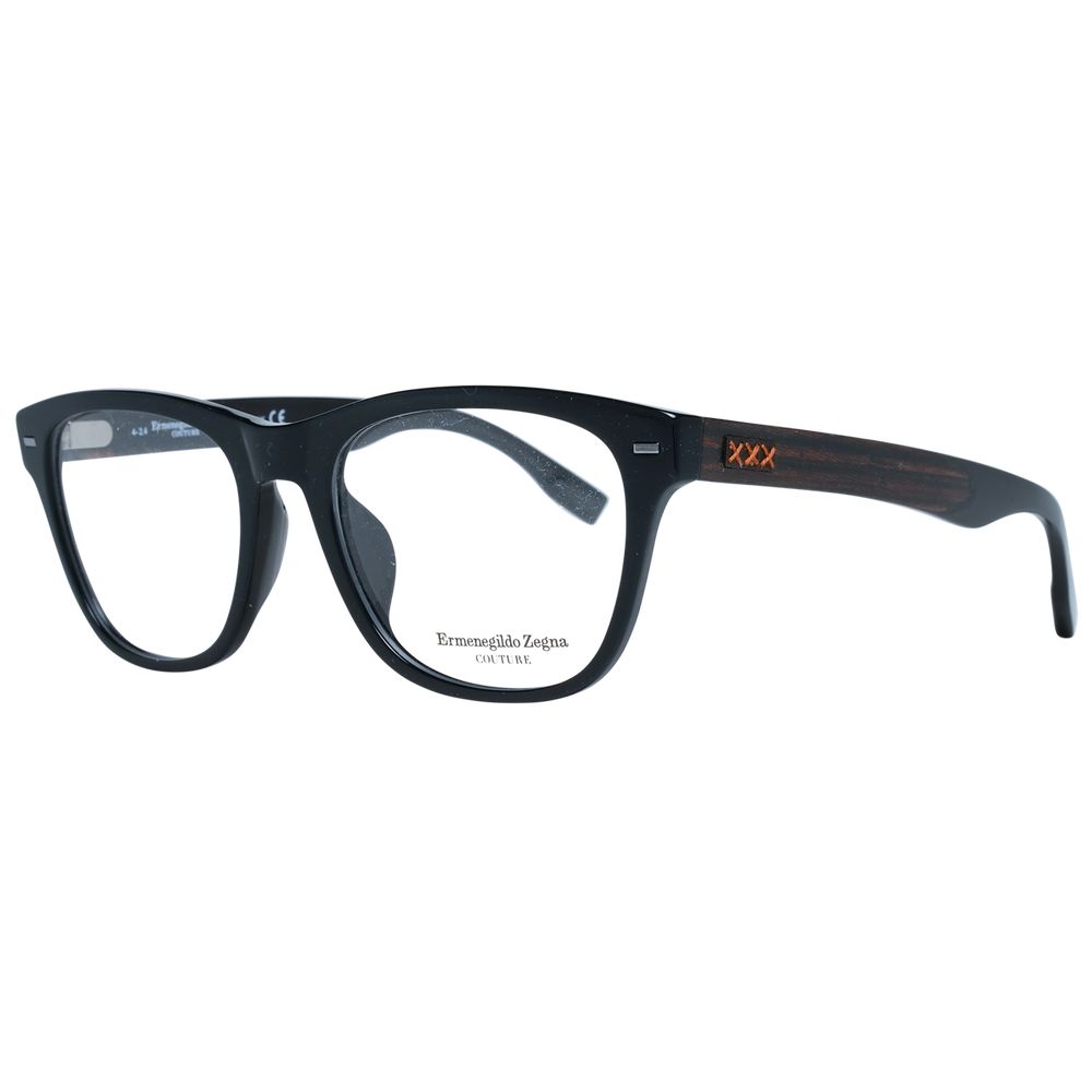 Ermenegildo Zegna Black Plastic Glasses Men's (Frames)