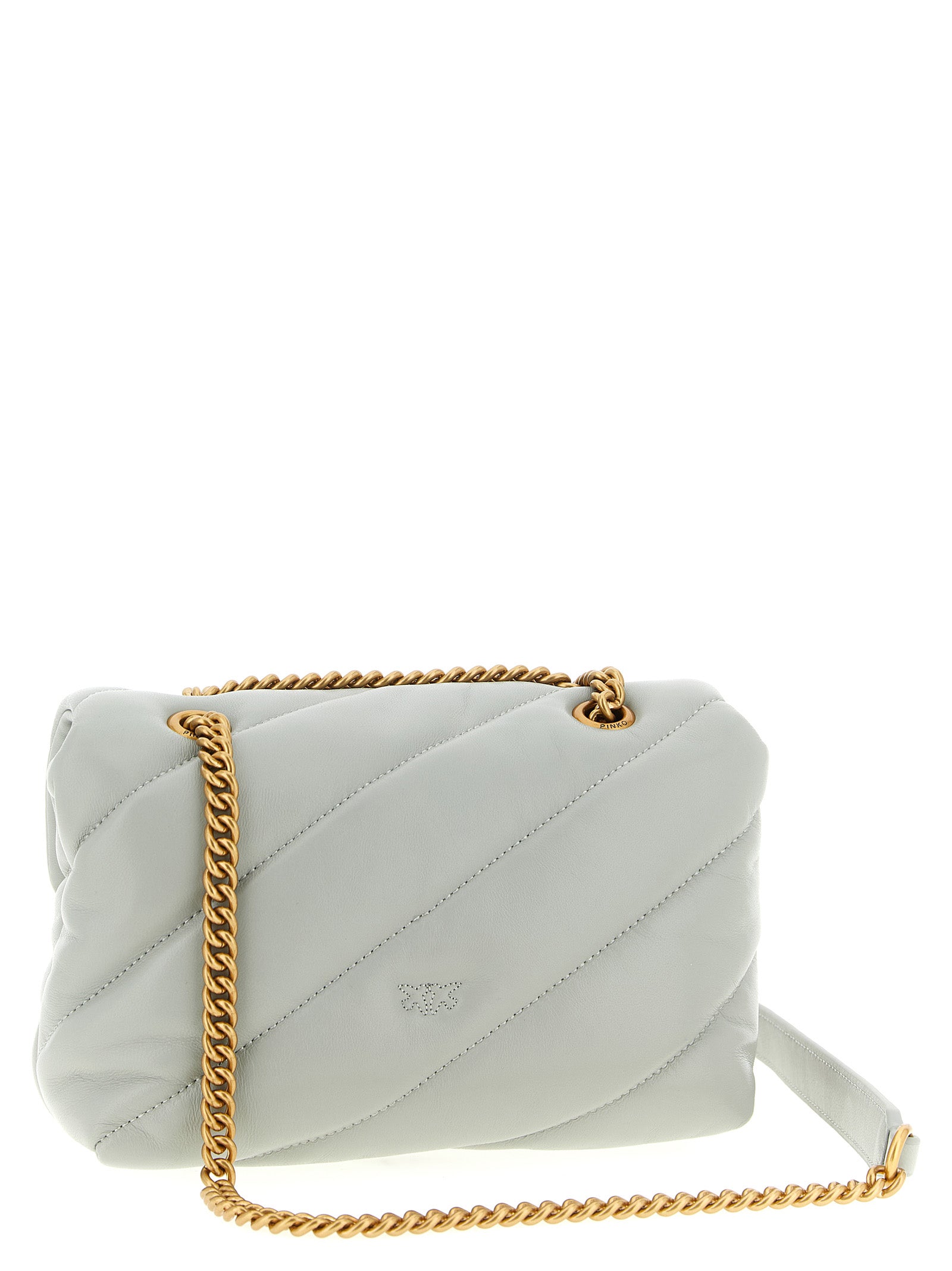PINKO Gray Lamb Fur Crossbody Women's Bag