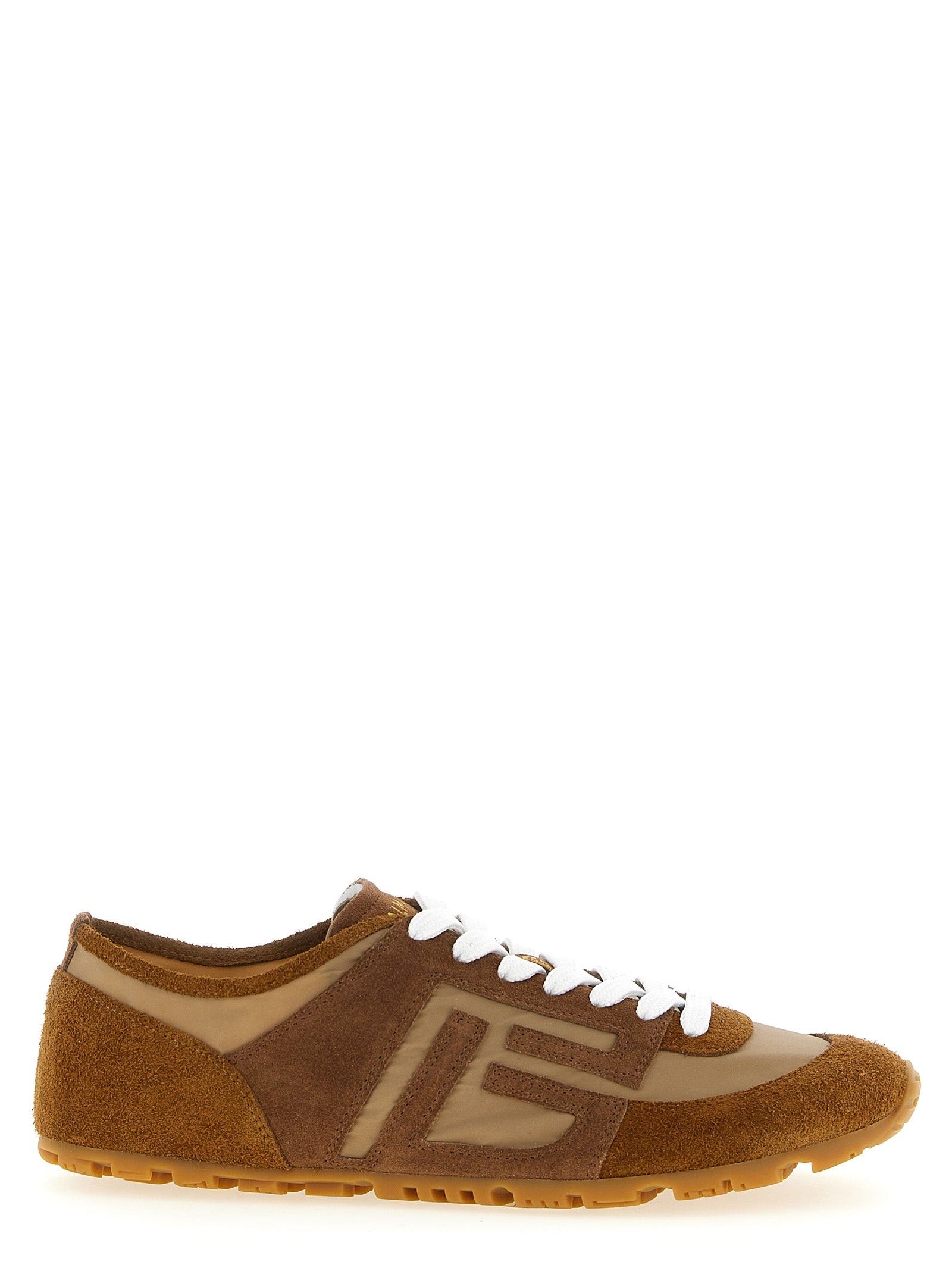Balmain Brown Calfskin Women's Sneakers