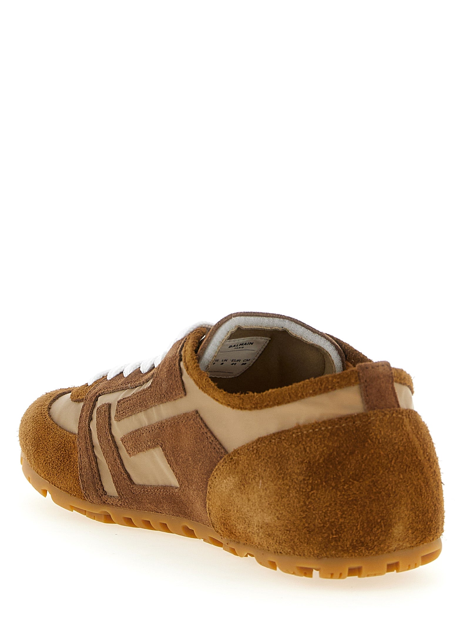 Balmain Brown Calfskin Women's Sneakers
