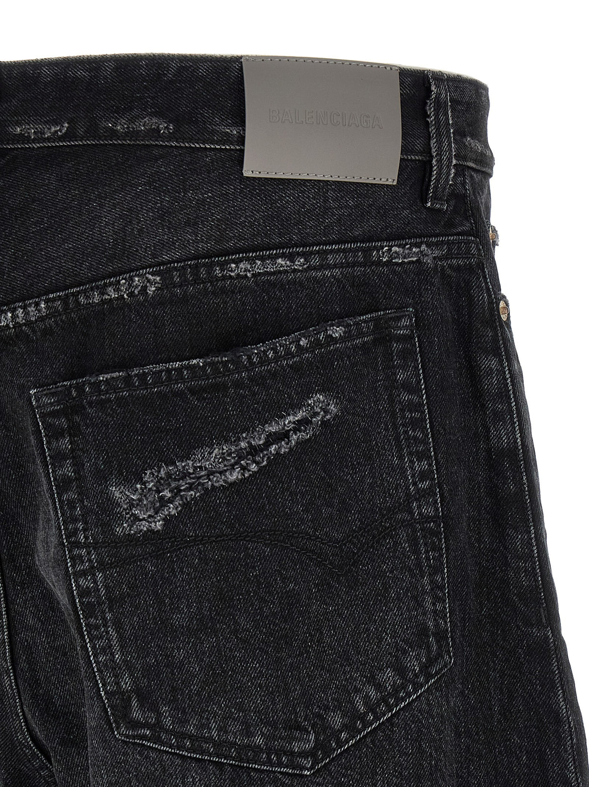 Balenciaga Black Cotton Cropped Men's Jeans