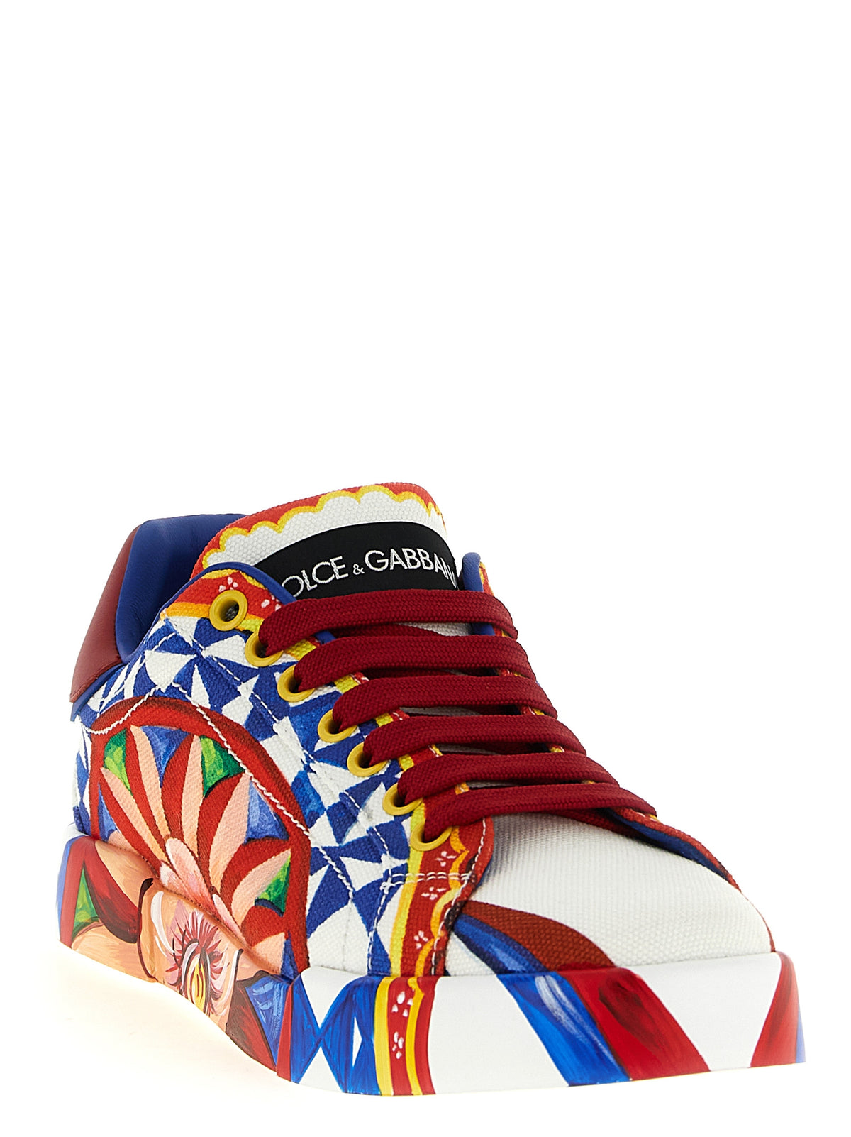 Dolce & Gabbana Multicolor Cotton Low Top Women's Sneakers