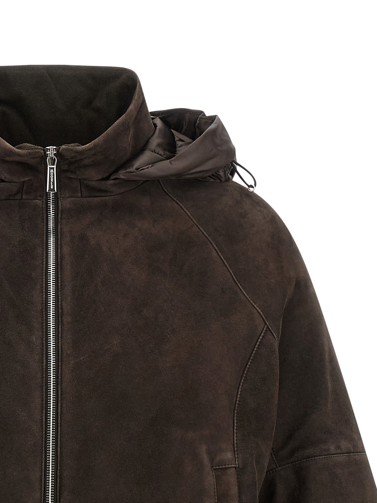 MooRER Brown Wool Leather Women's Jacket