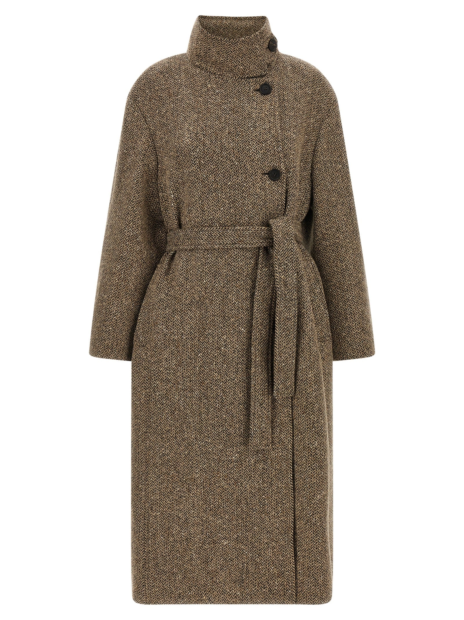 Brunello Cucinelli Brown Virgin Wool Women's Coat
