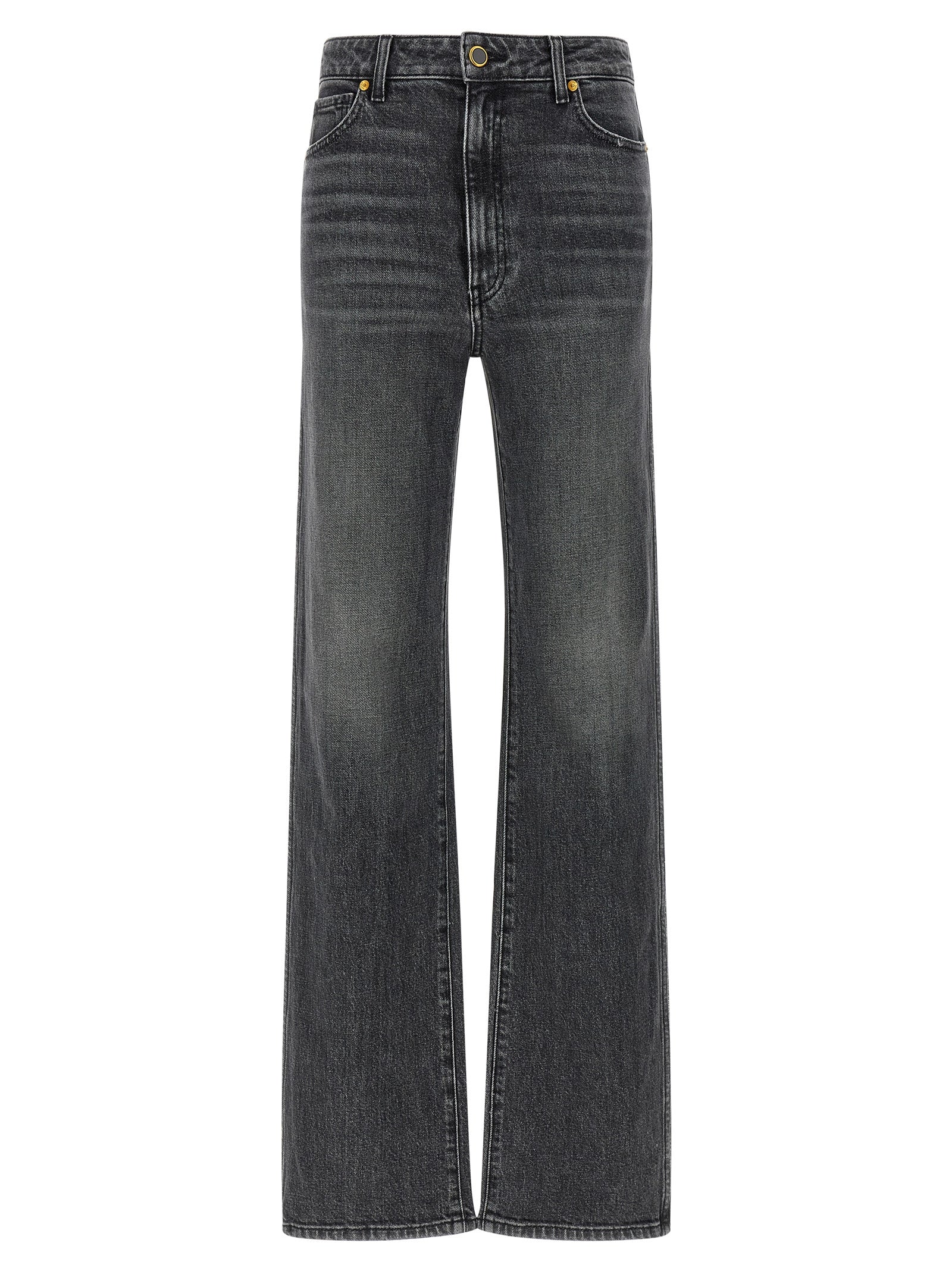 Khaite Gray Cotton Straight-Leg Women's Jeans