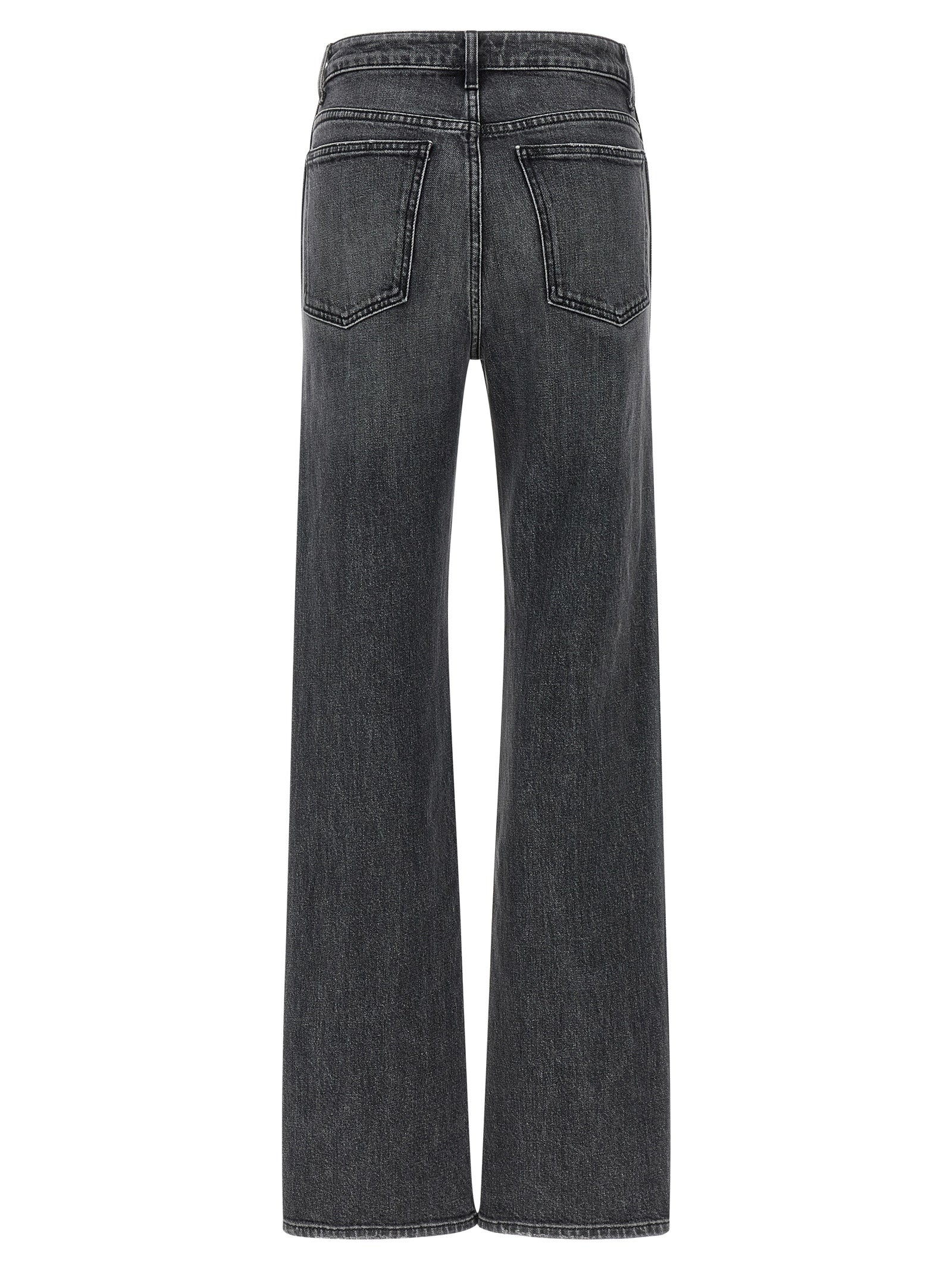 Khaite Gray Cotton Straight-Leg Women's Jeans