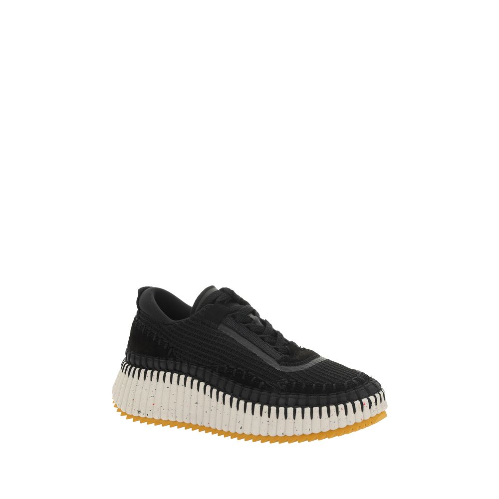 Chloé Black Nylon Athletic Women's Sneakers