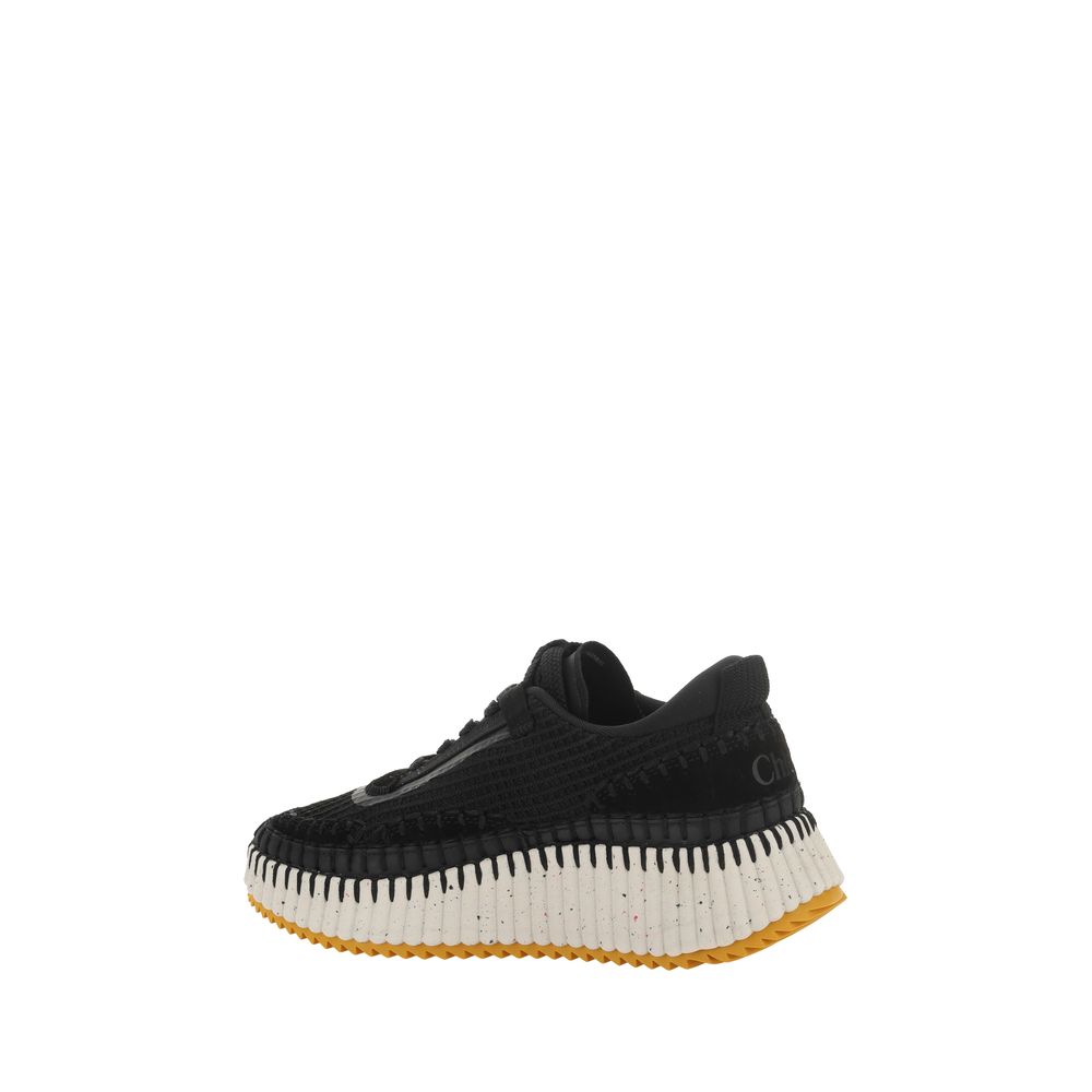 Chloé Black Nylon Athletic Women's Sneakers