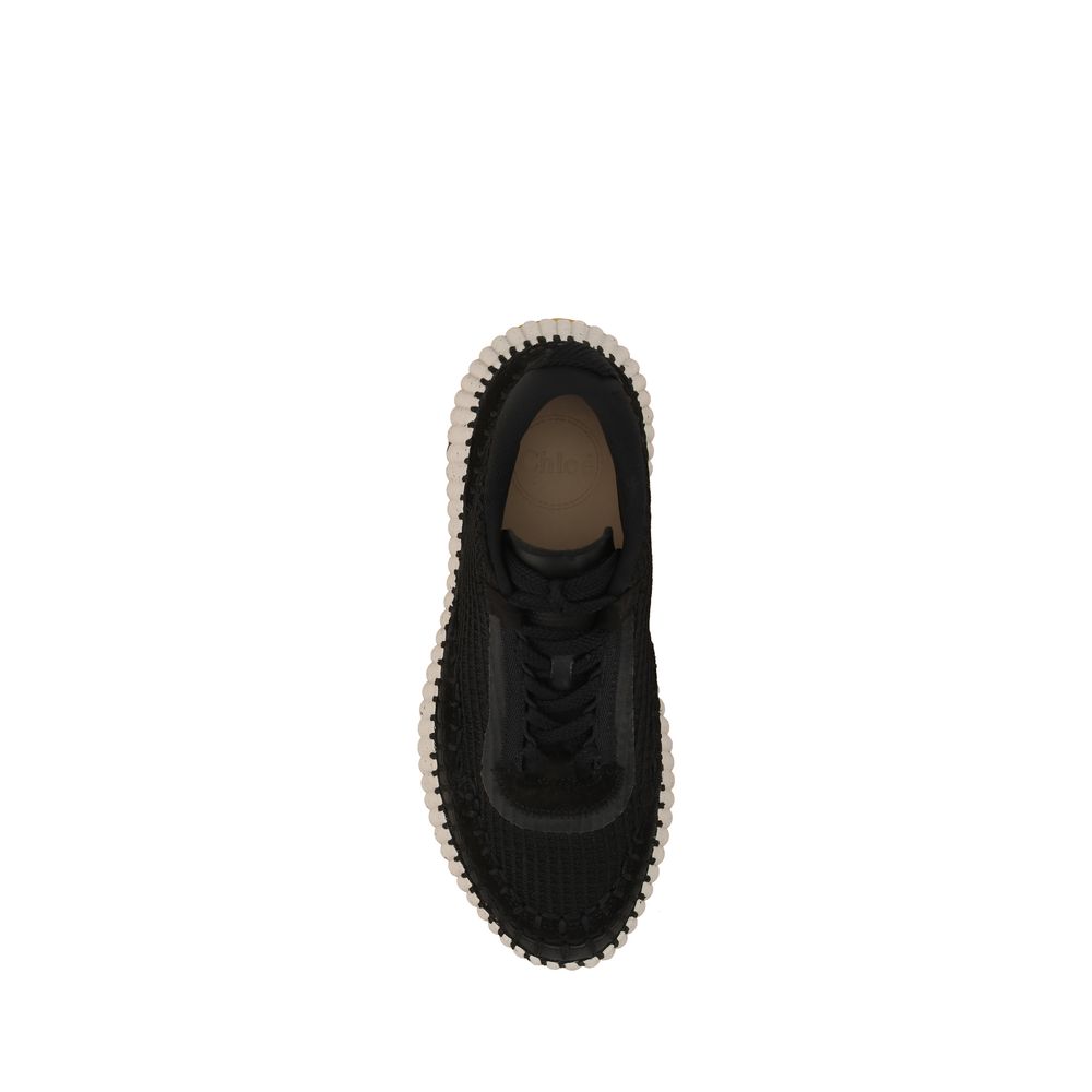 Chloé Black Nylon Athletic Women's Sneakers