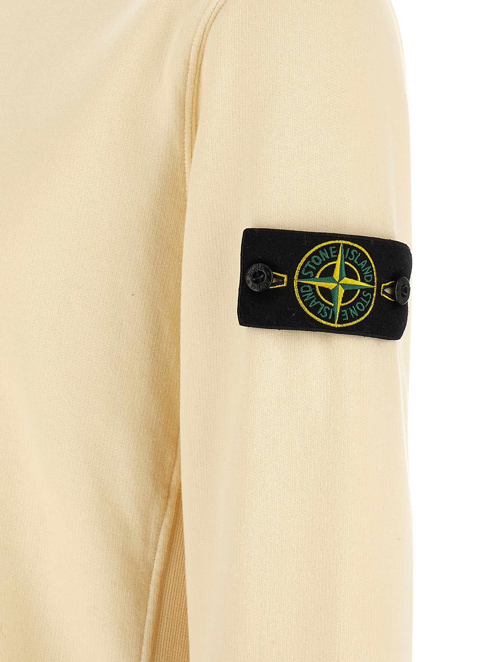 Stone Island White Cotton Men's Sweatshirt