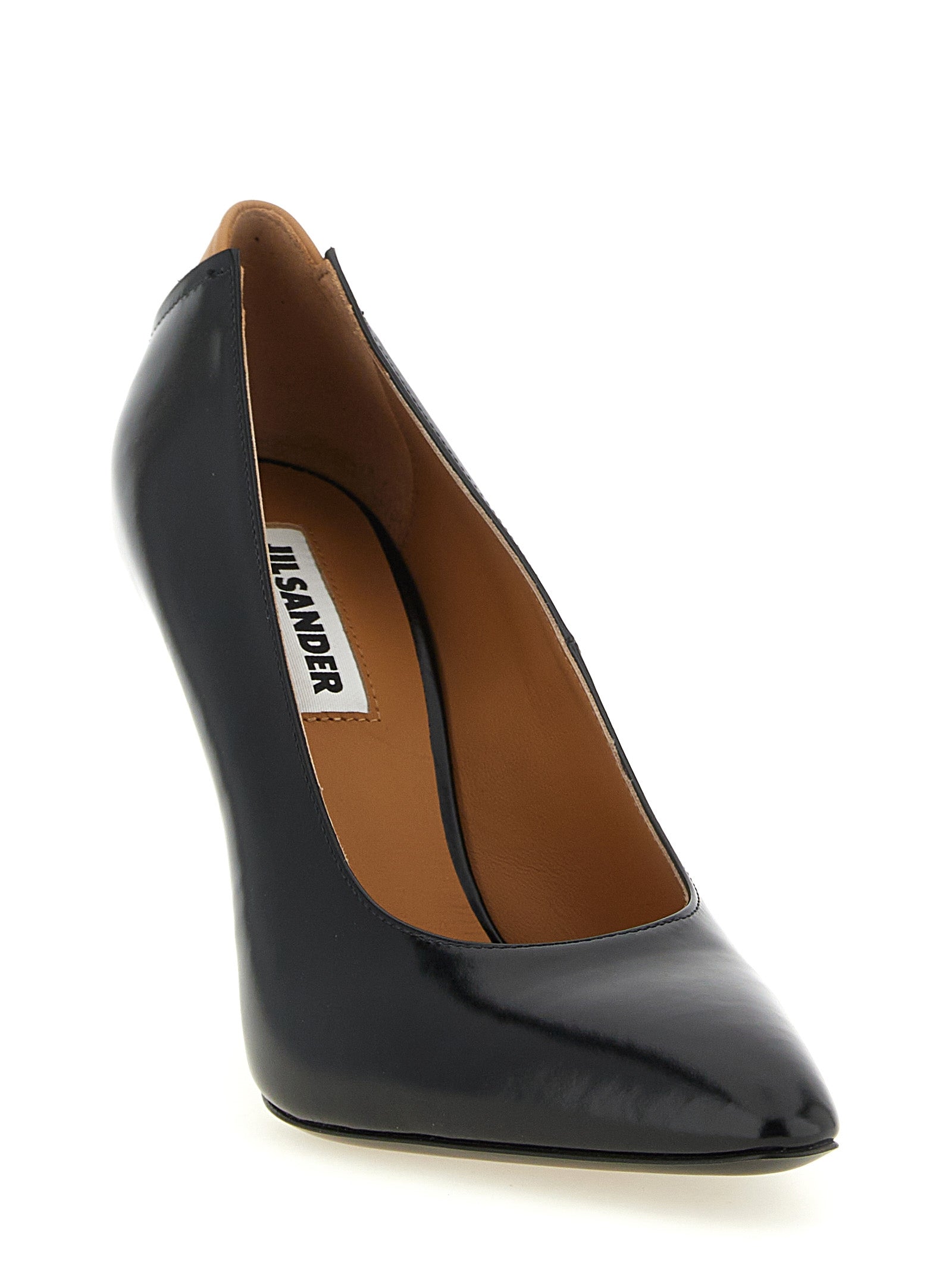 Jil Sander Black Calfskin High Heel Women's Pumps