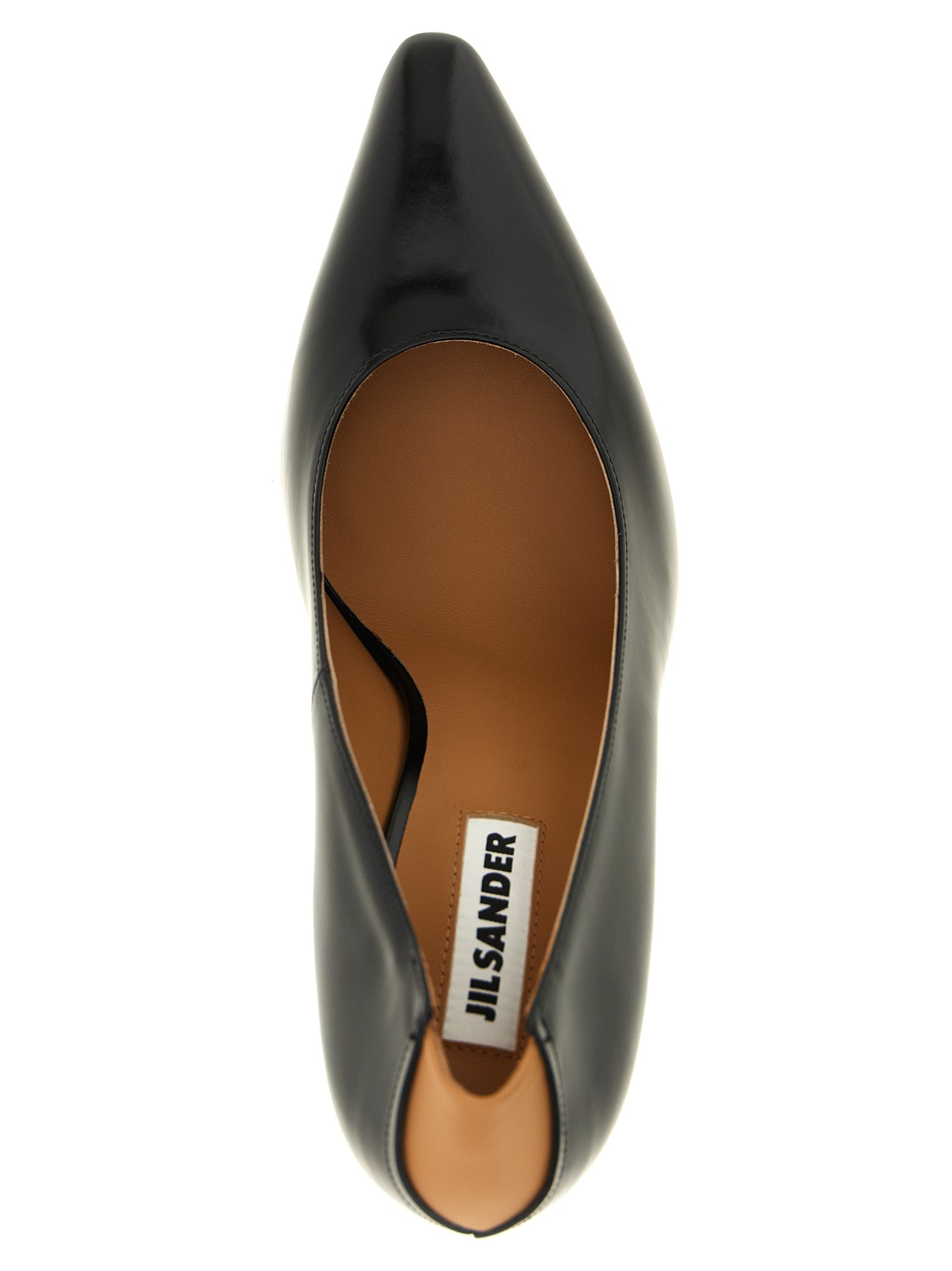 Jil Sander Black Calfskin High Heel Women's Pumps