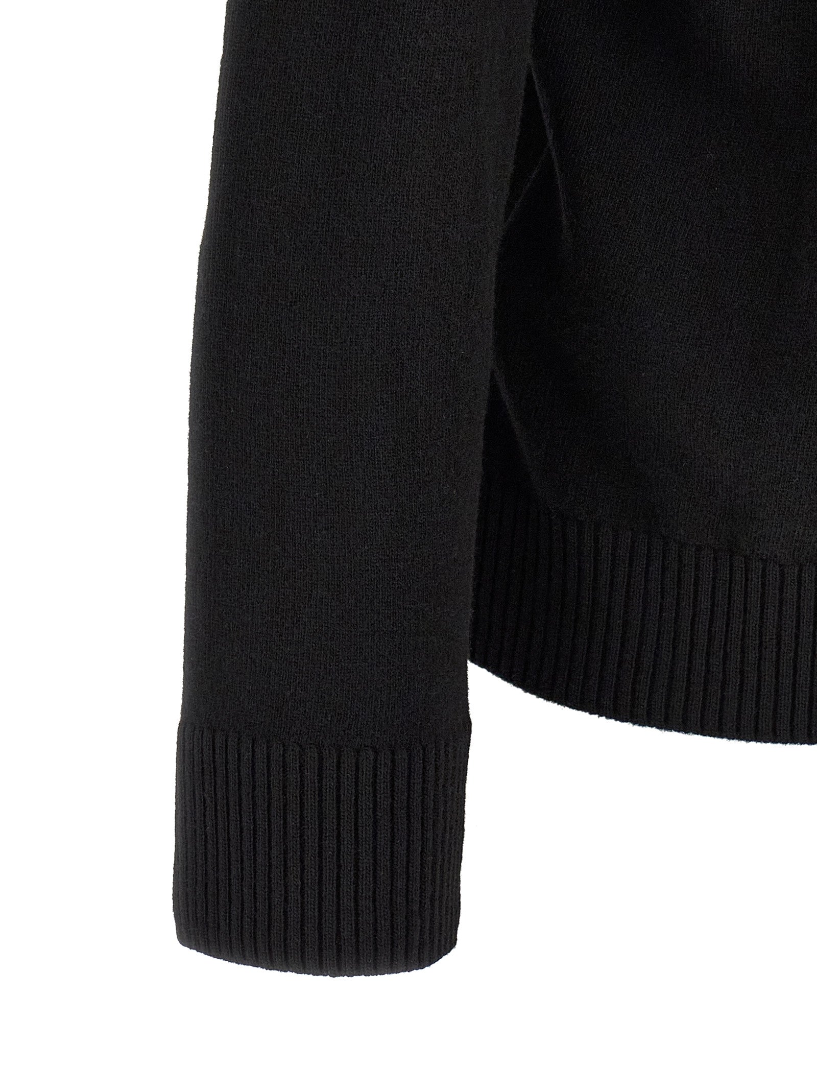 Stone Island Black Virgin Wool Polo Men's Shirt