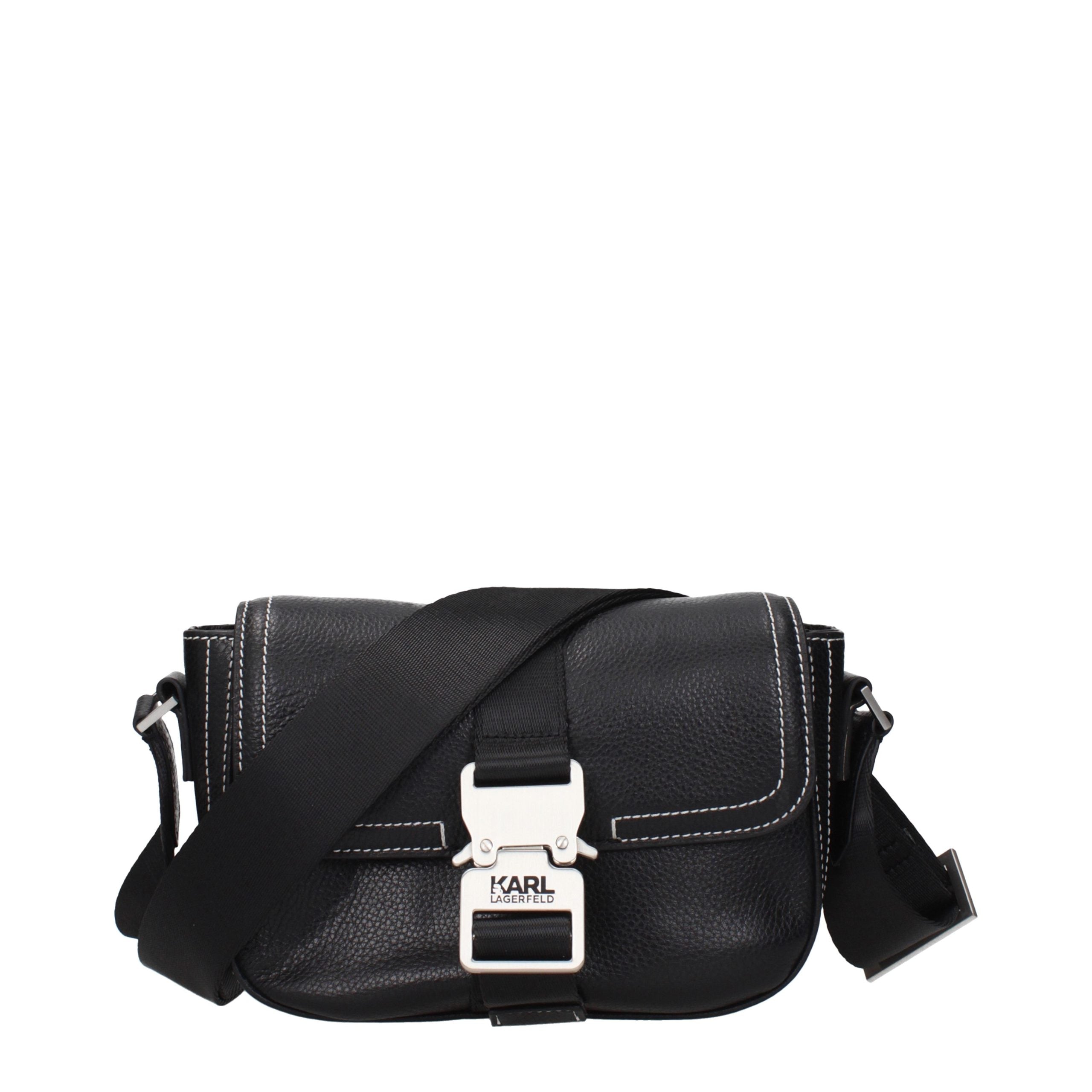 Karl Lagerfeld Black Leather Crossbody Women's Bag
