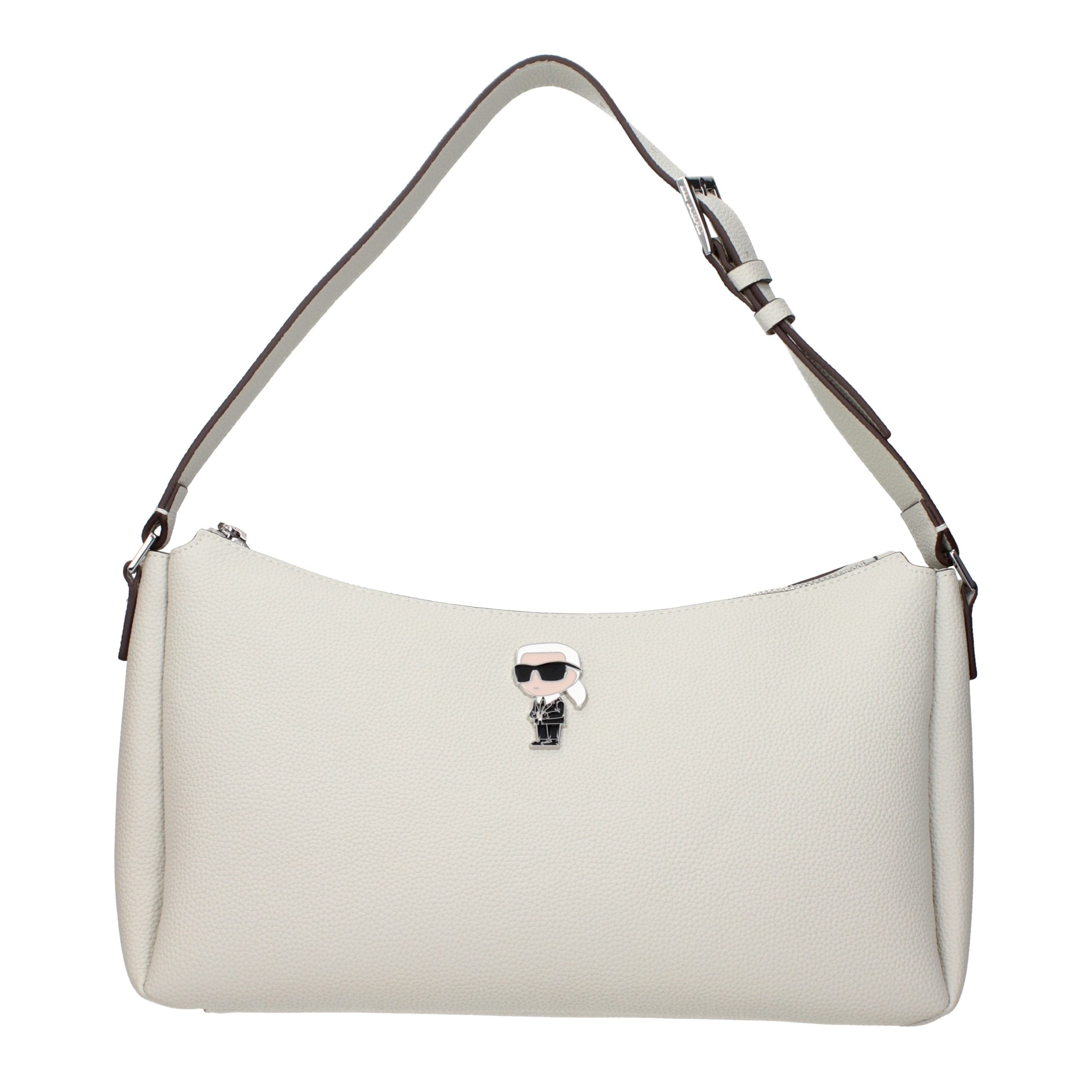 Karl Lagerfeld Gray Leather Shoulder Women's Bag