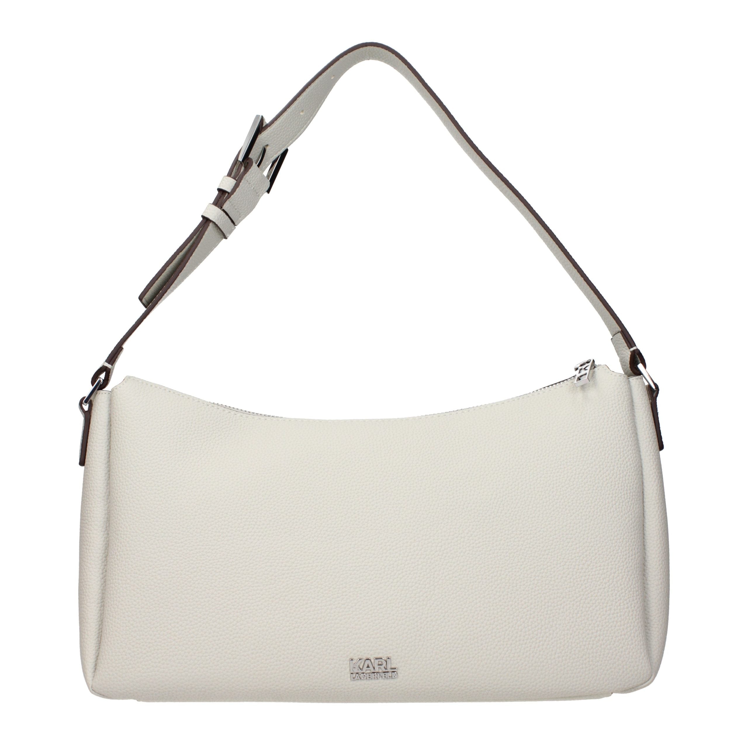 Karl Lagerfeld Gray Leather Shoulder Women's Bag