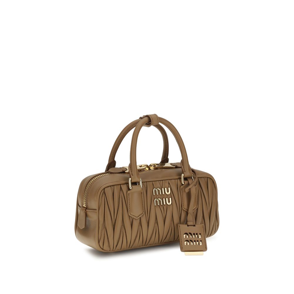 Miu Miu Beige Calf Leather Bos Taurus Women's Handbag