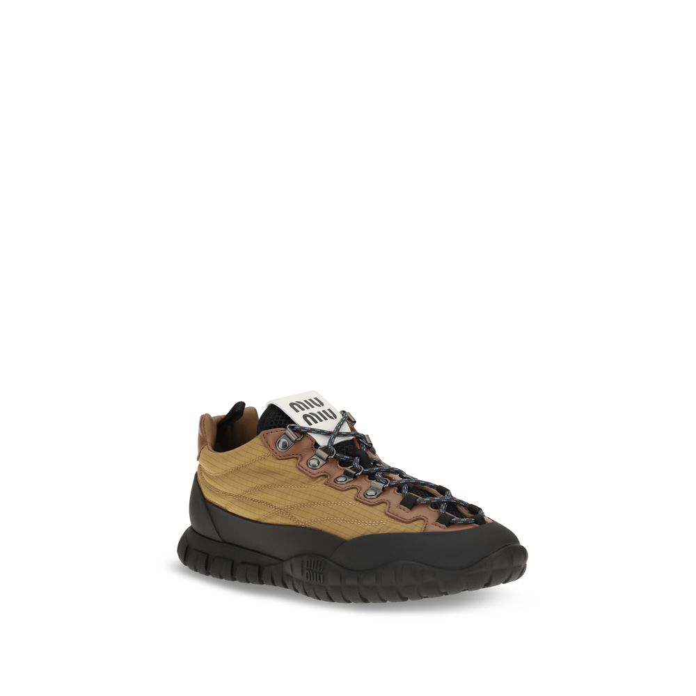 Miu Miu Beige Polyamide Athletic Women's Sneakers
